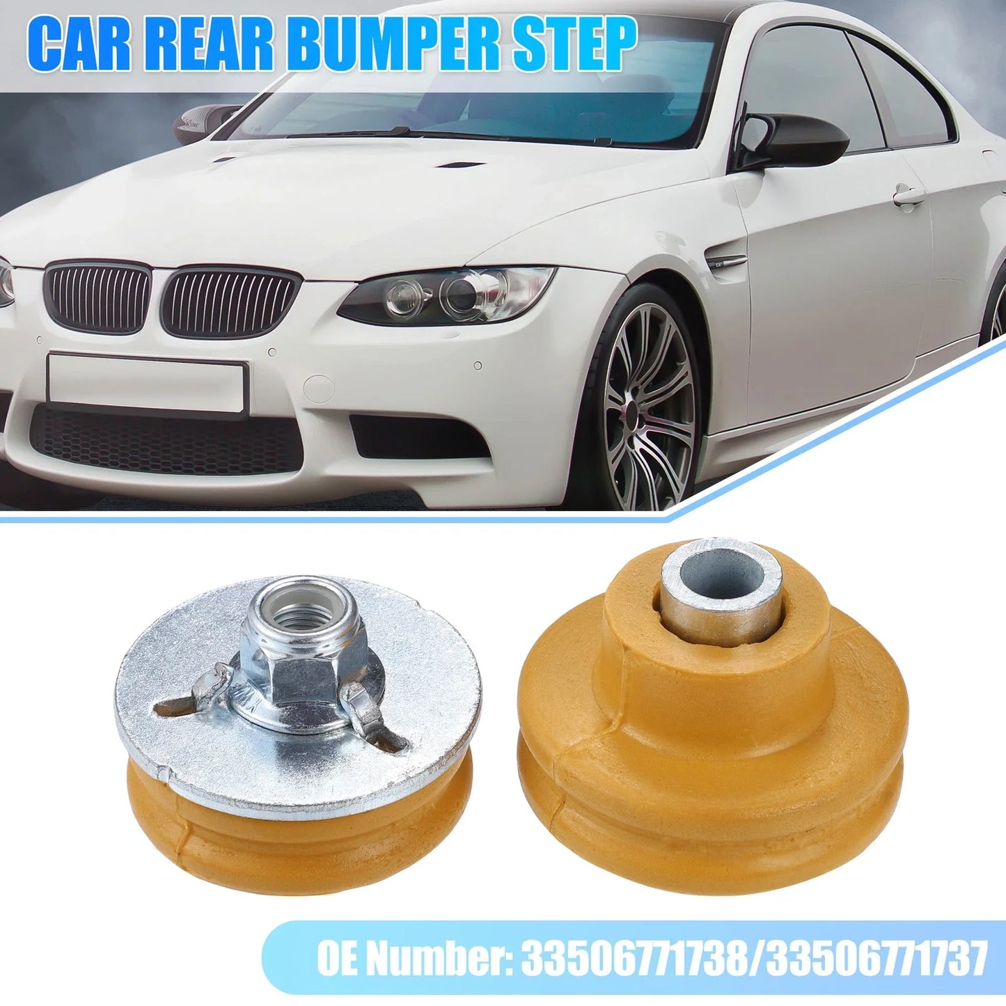 4 x Rear Bumper Step Bumpers for BMW 128i 135i (2008 - 2013)