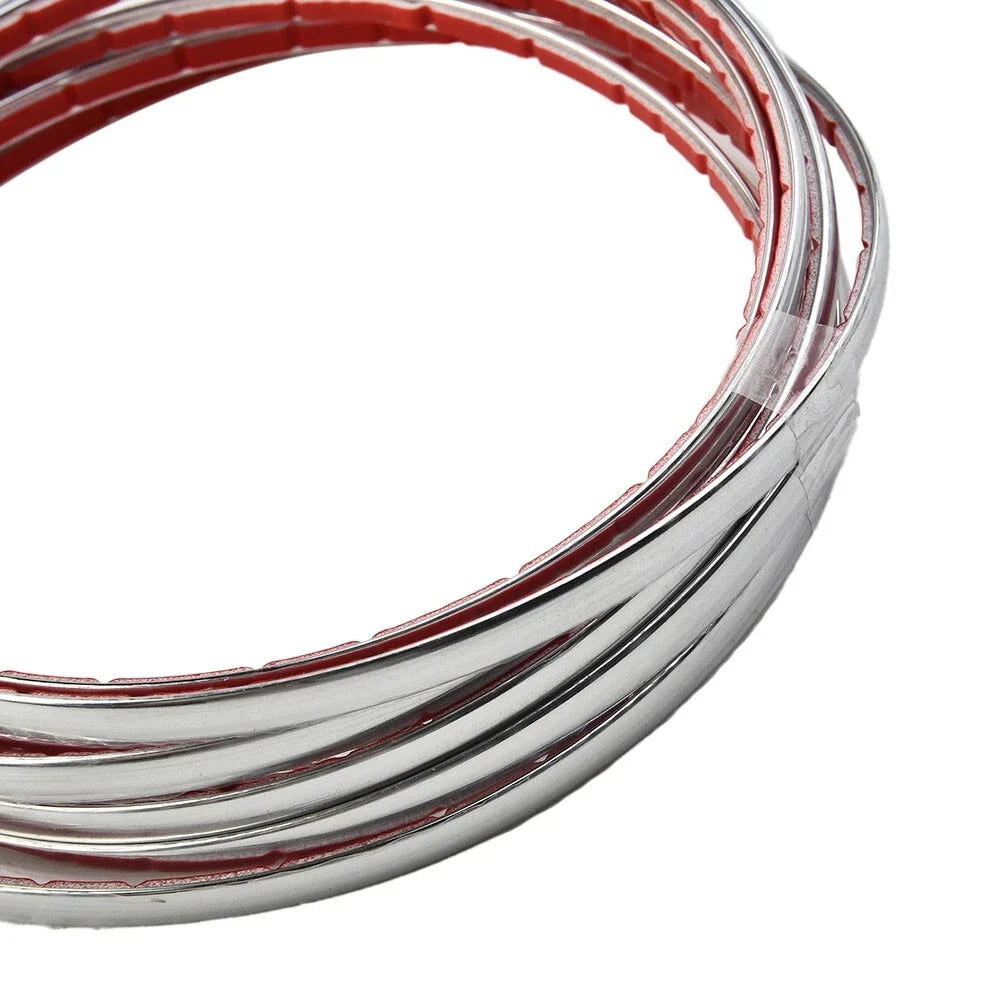 Silver Strips 6mm3m Car Door Edge Bumper Moulding Trim Decor