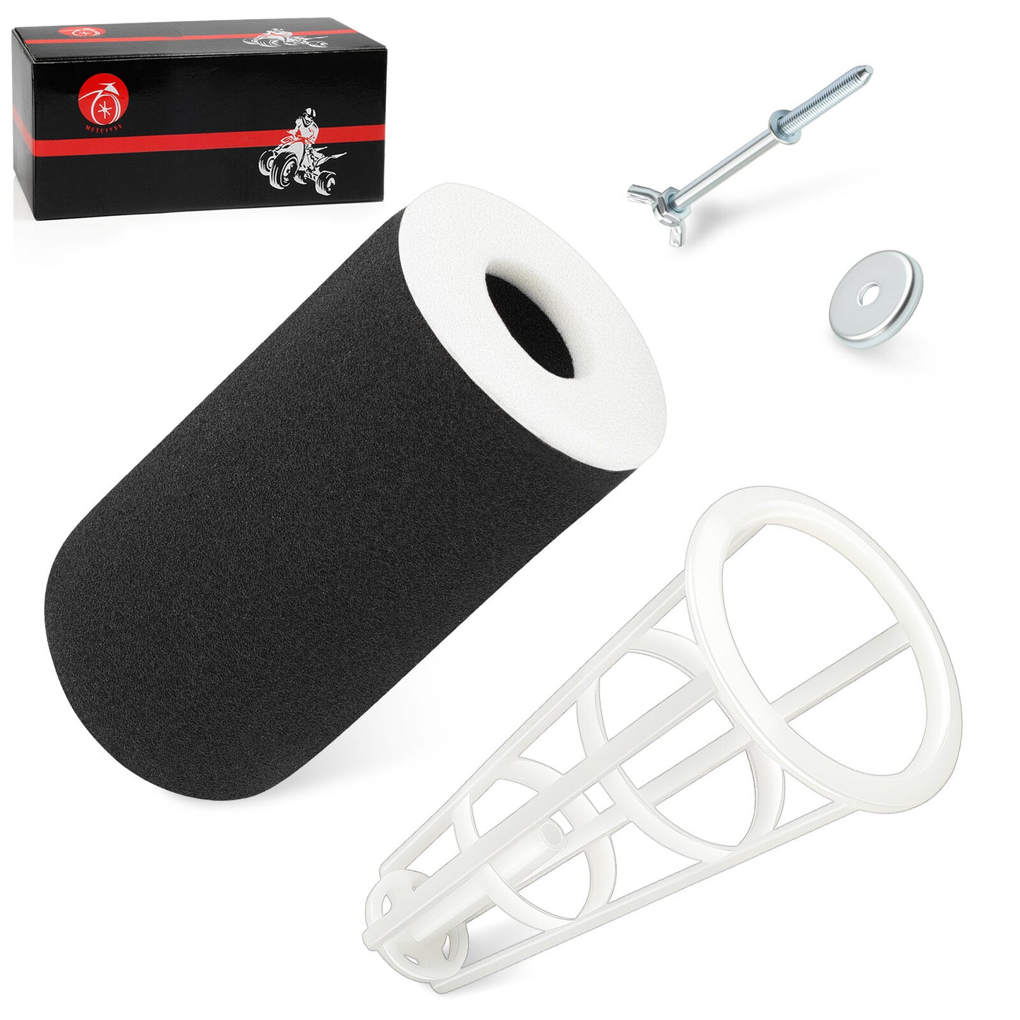 Air Filter Cleaner & Cage Cone with Bolt Kit for Yamaha Raptor 700 700R (2006–2024)