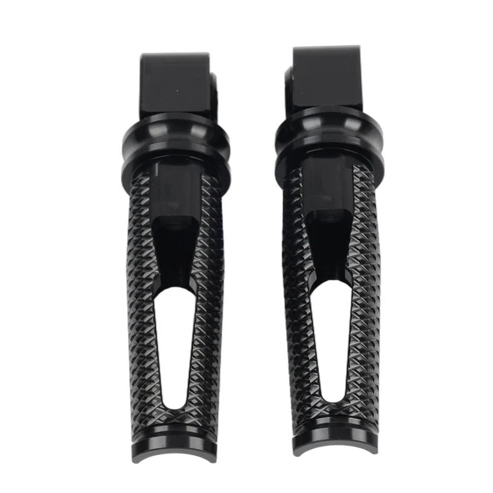 Black Passenger Rear Footrest Pegs for Kawasaki Z300 400 650 900 ZX6R (2015-2023)