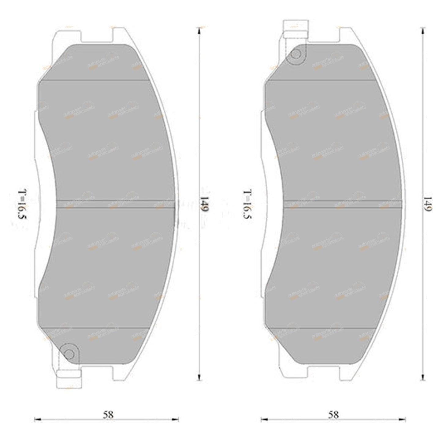 Set of 4 Front Disc Brake Pads for Hyundai Grandeur (1999–2004)