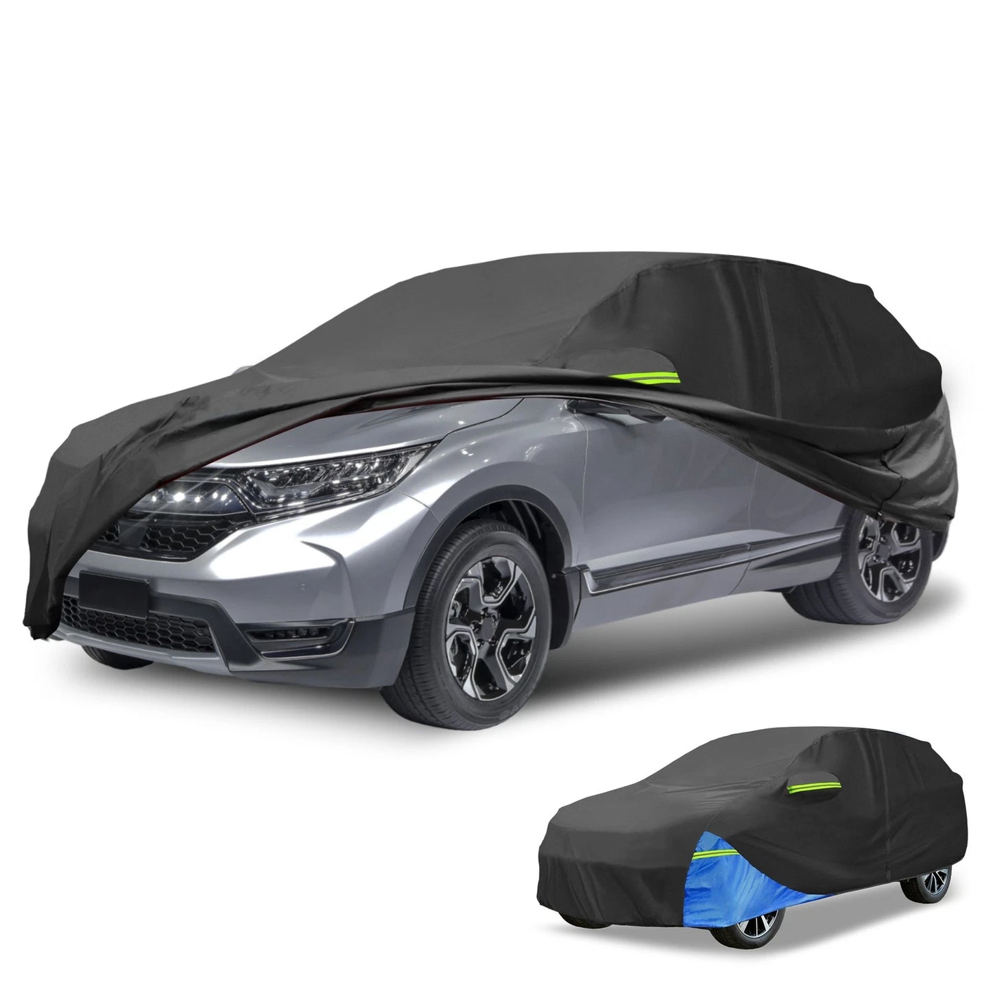 Waterproof Car Cover for Honda CR-V (210D Oxford Cloth, Black/Blue)