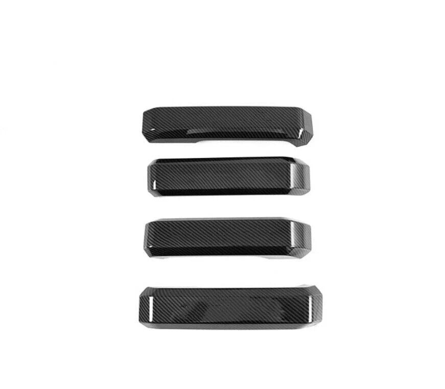 No-Logo Carbon Fiber Door Handle Cover Trim for Ford F-150 Raptor (2015–2020)