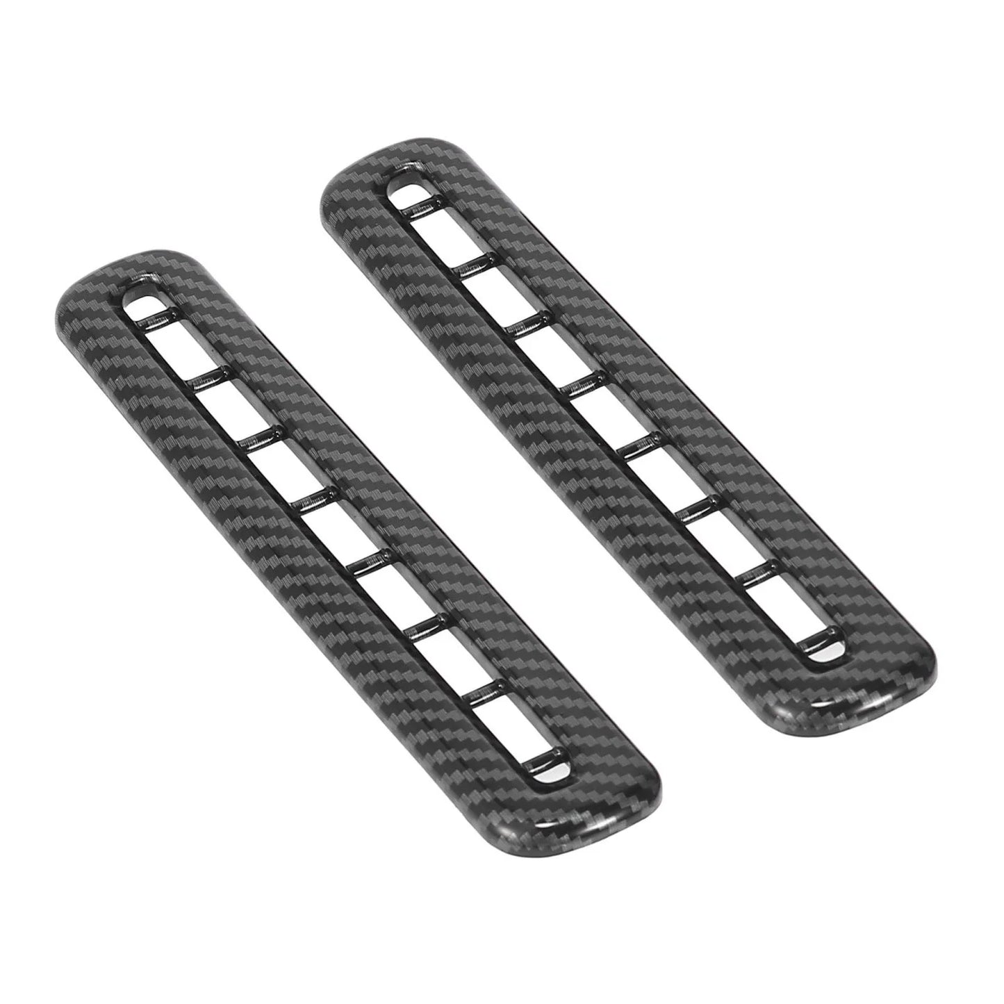 2 x Carbon Fiber Pattern Door AC Outlet Vent Covers for Dodge Challenger (2015-2019)