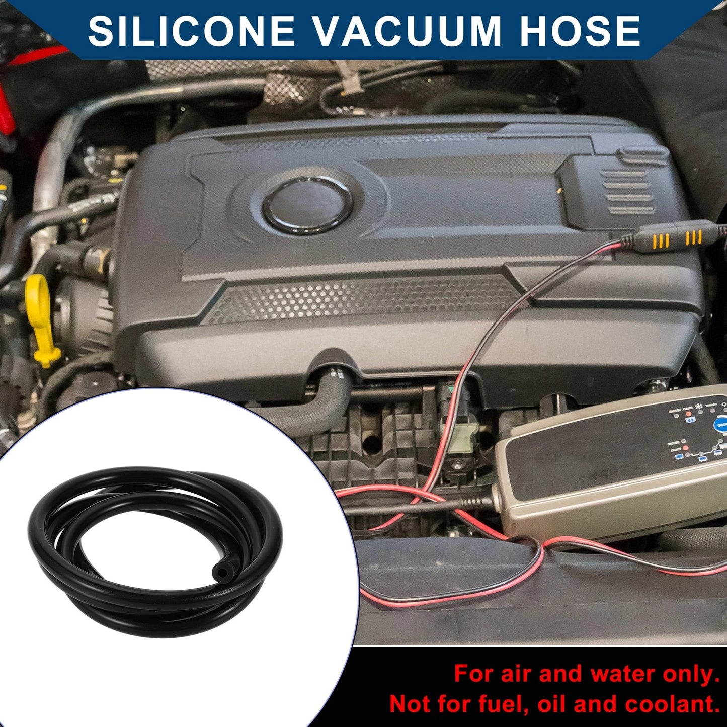 Silicone Vacuum Tubing Hose 5.5FT 3/16" ID 3.5mm Thickness for Air Water