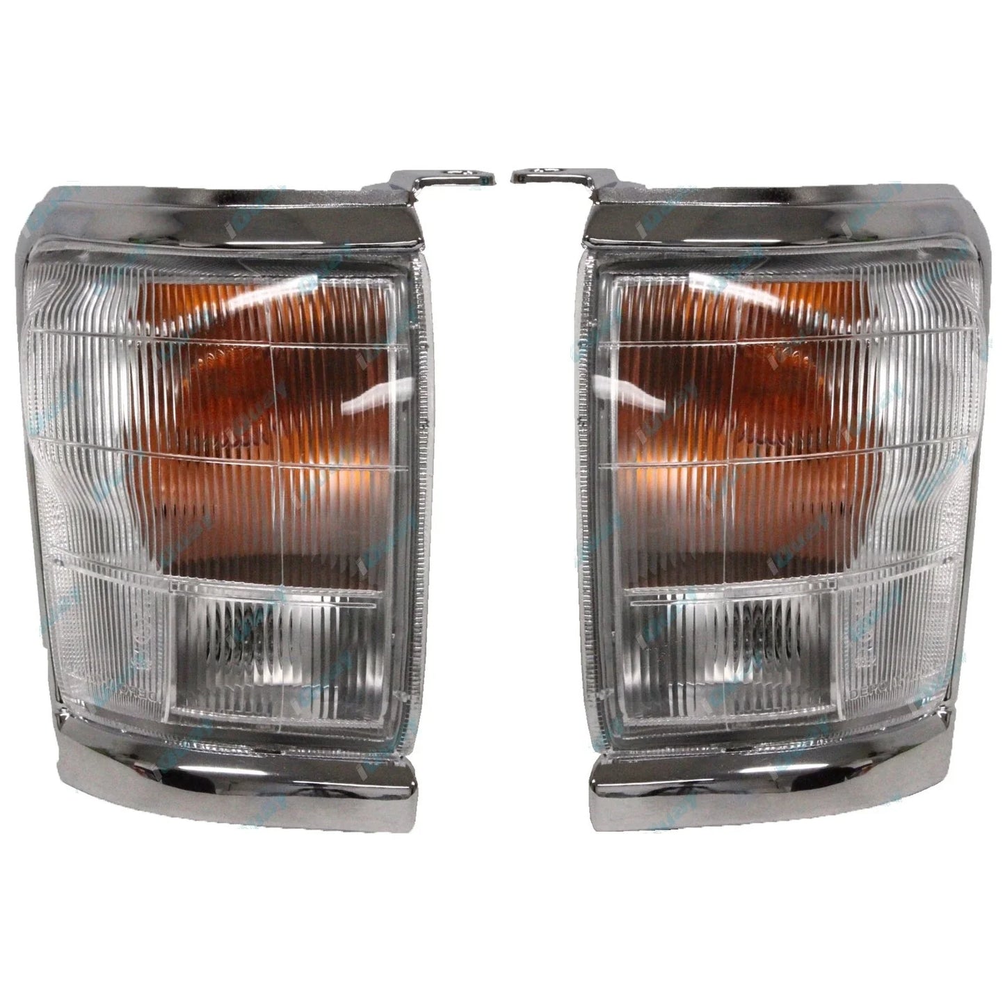 LH+RH Chrome Trim Corner Indicator Lights Pair for Toyota Hilux 2WD/4WD '97-'01