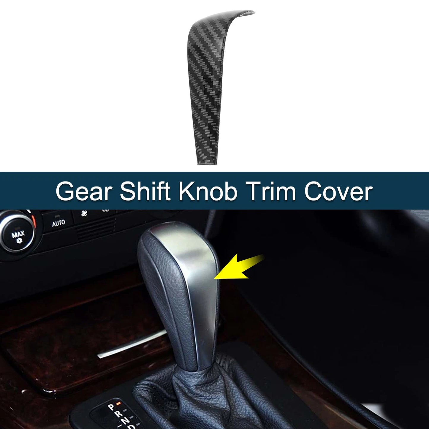 ABS Gear Shift Knob Cover Sticker for BMW 1 3 Series Z4 X1 (E87 E90 E92 E93)