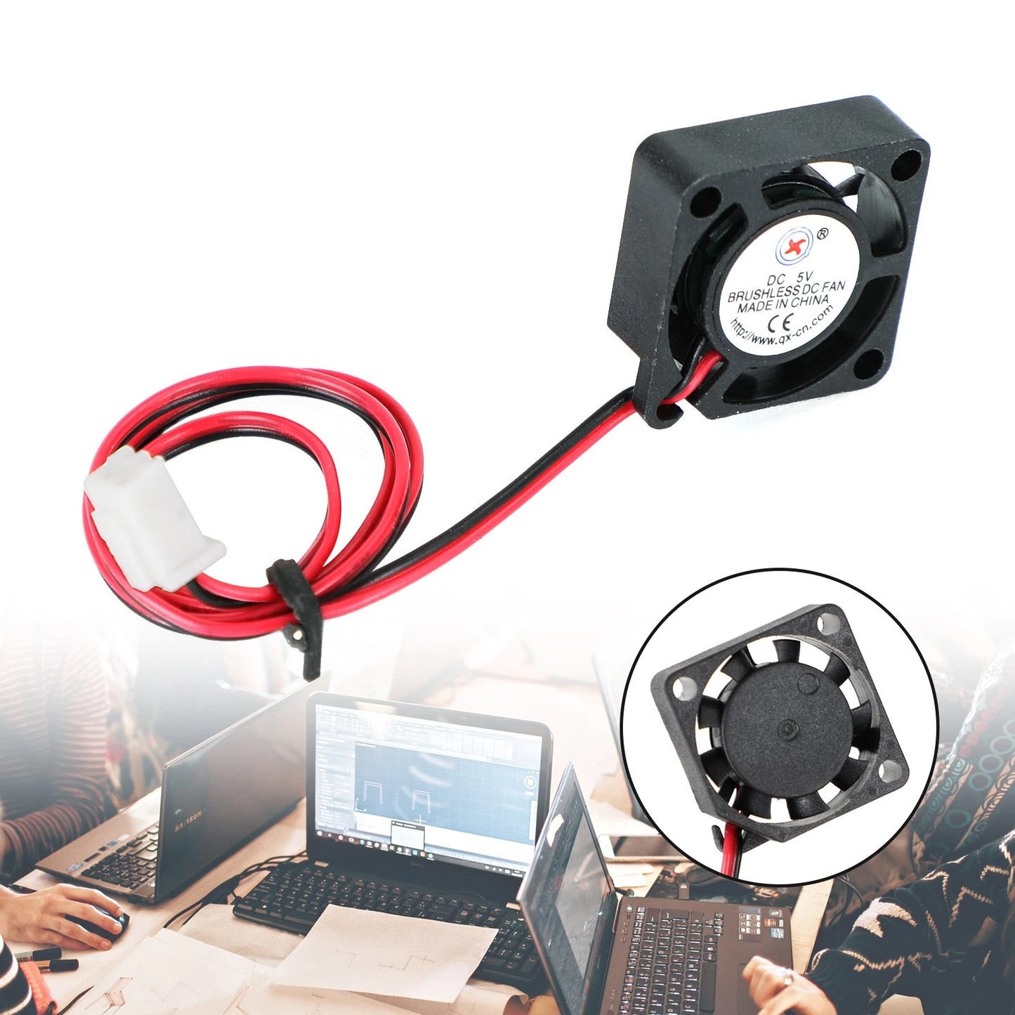Brushless Cooling Computer Fan 5V 20x20x6mm 2 Pin for Universal Use (2006)