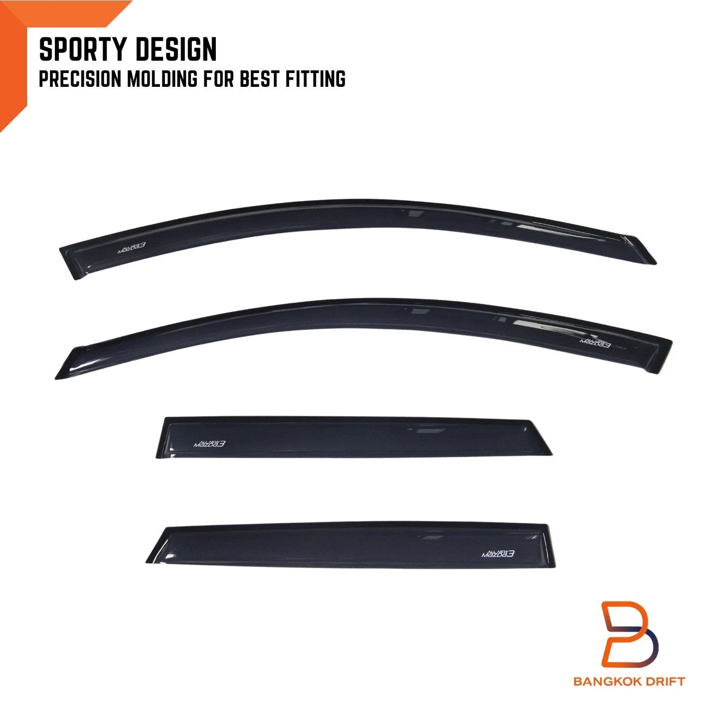Weather Shield Window Visor Rain Guard for Mazda 3 Hatchback (2008-2013)