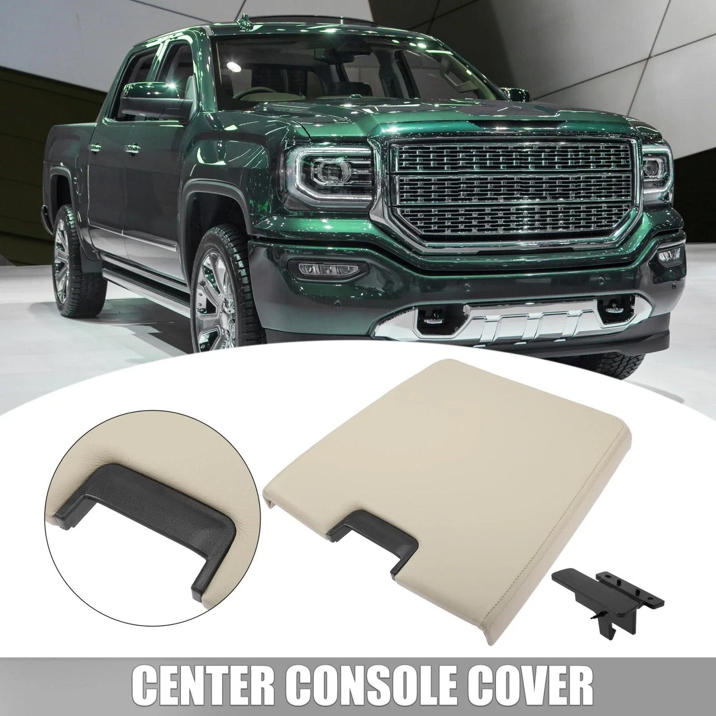 Car Center Console Cover Beige for Chevrolet Silverado 1500 (2007-2013)