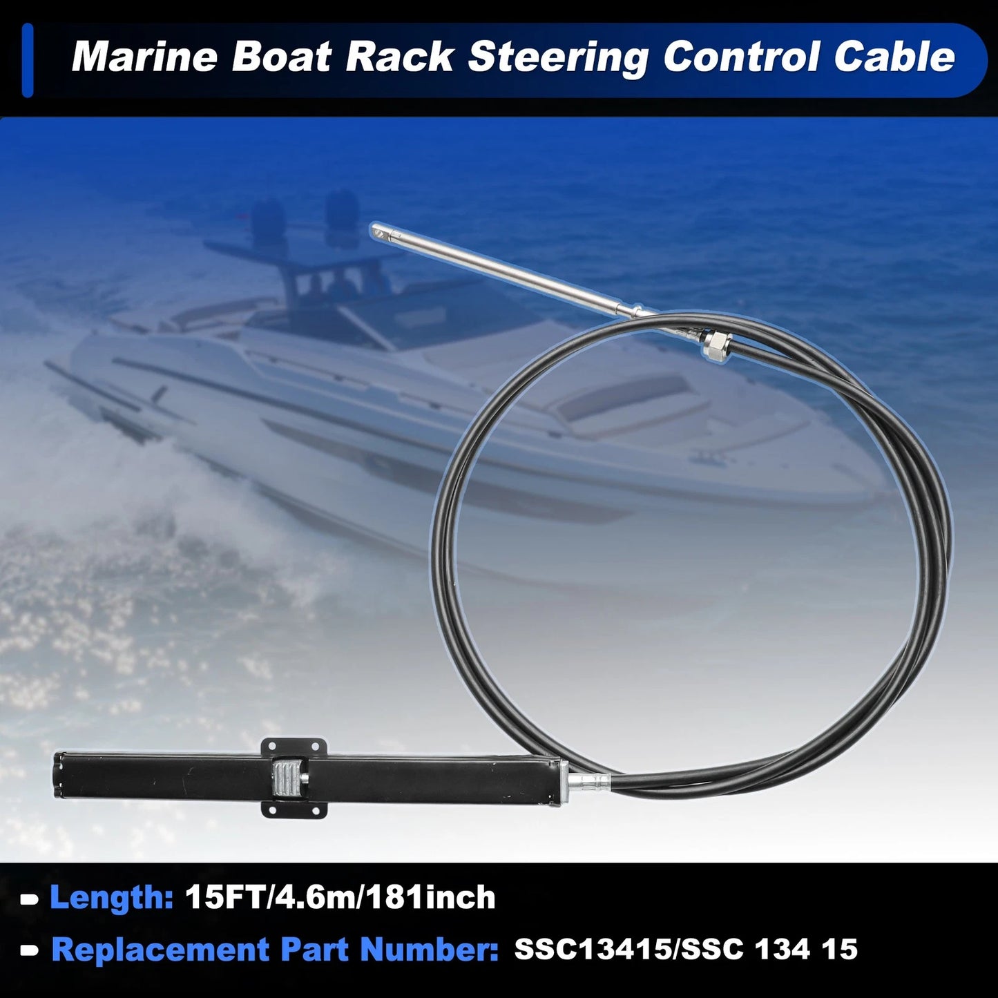 15FT Steering Control Cable for SH5210P SB39526P (1 pcs)