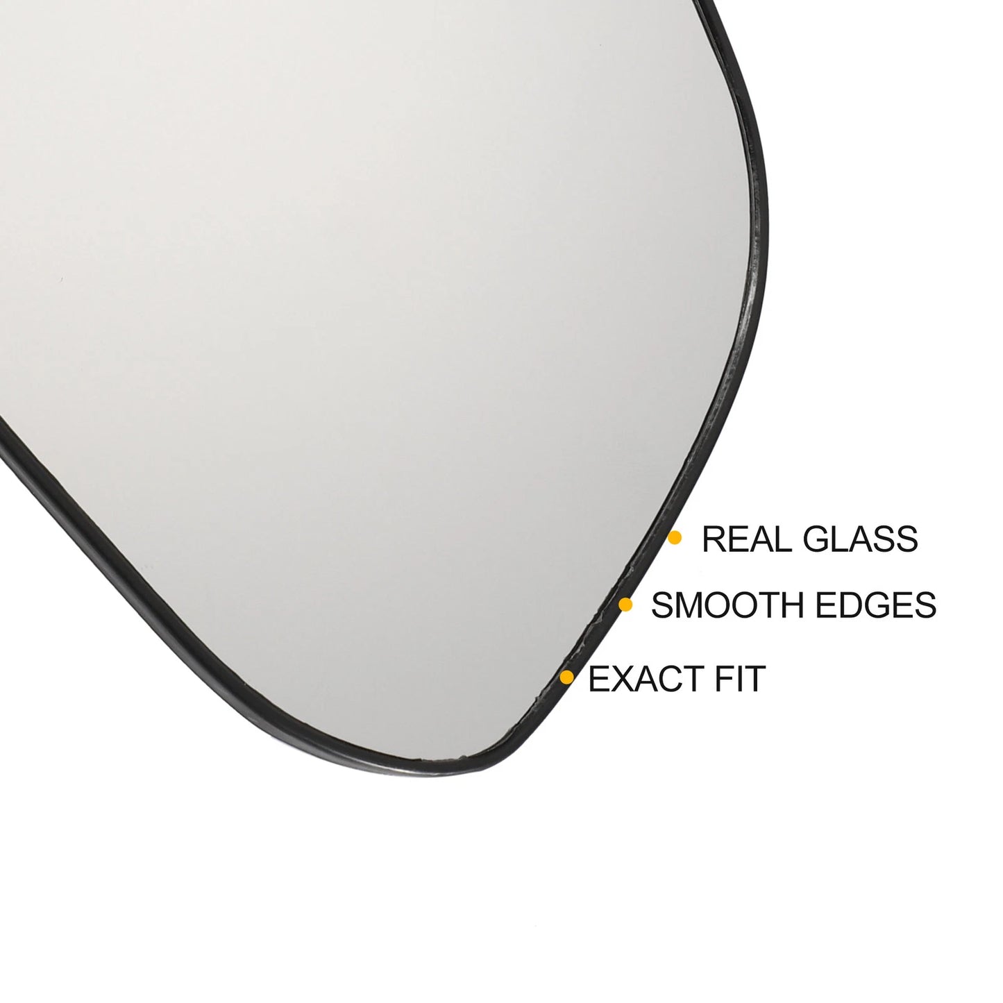 Left Side White Mirror Glass for Hyundai I10 (2013–2019)