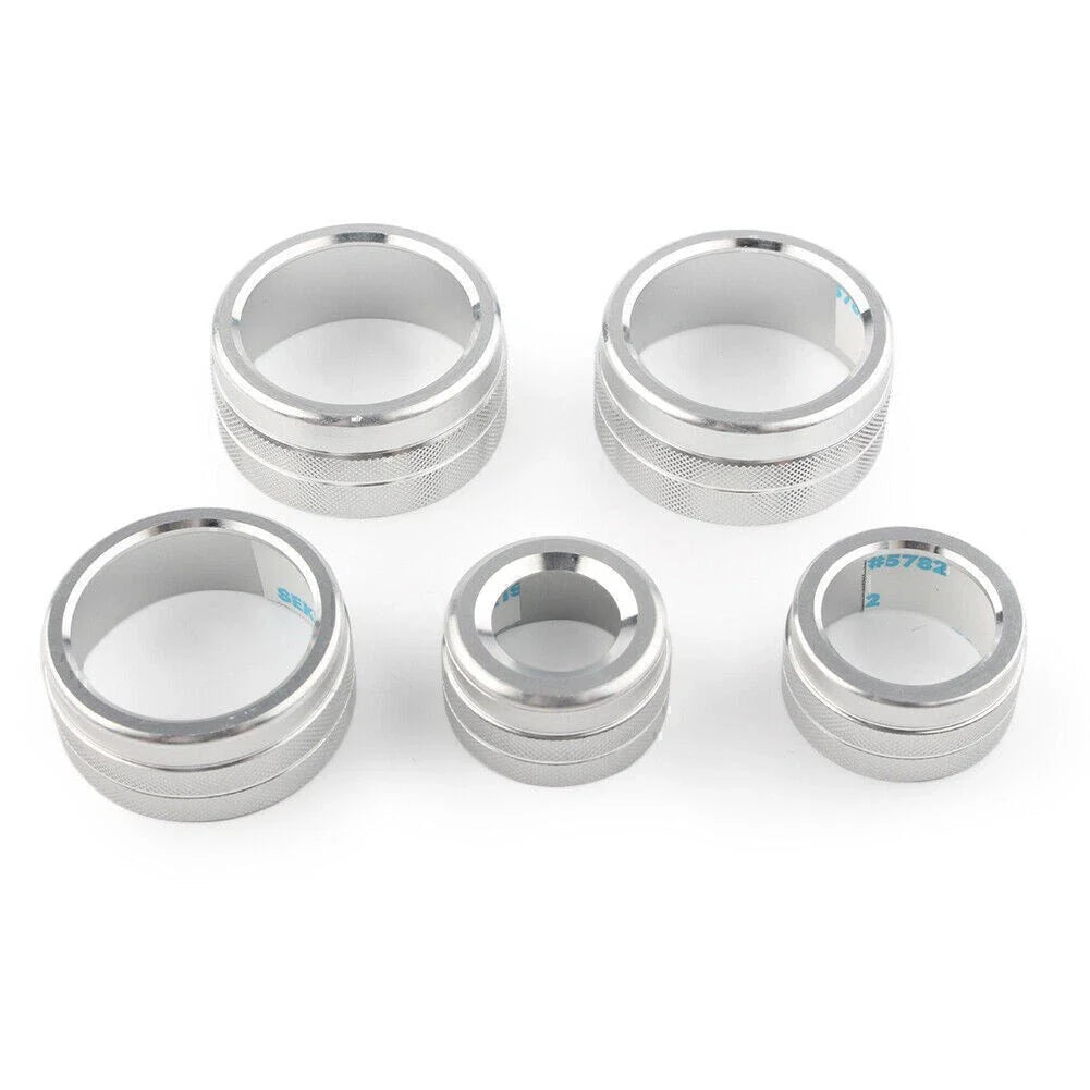 Silver Air Conditioning Audio Button Switch Knob Covers for Toyota Camry (2018)
