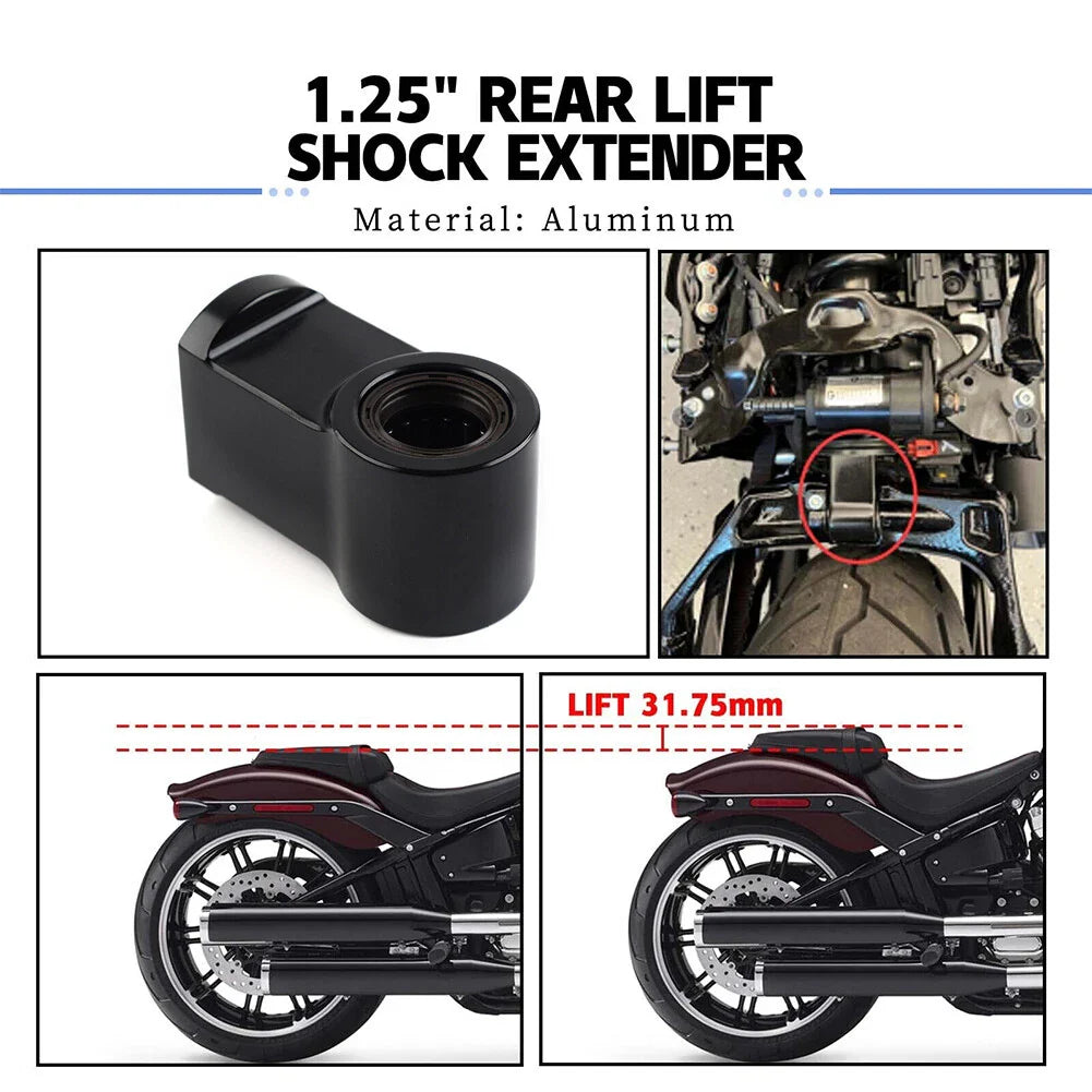 1-1/4" Rear Lift Shock Mount Extender for Harley Softail Street Bob (2018-2023)