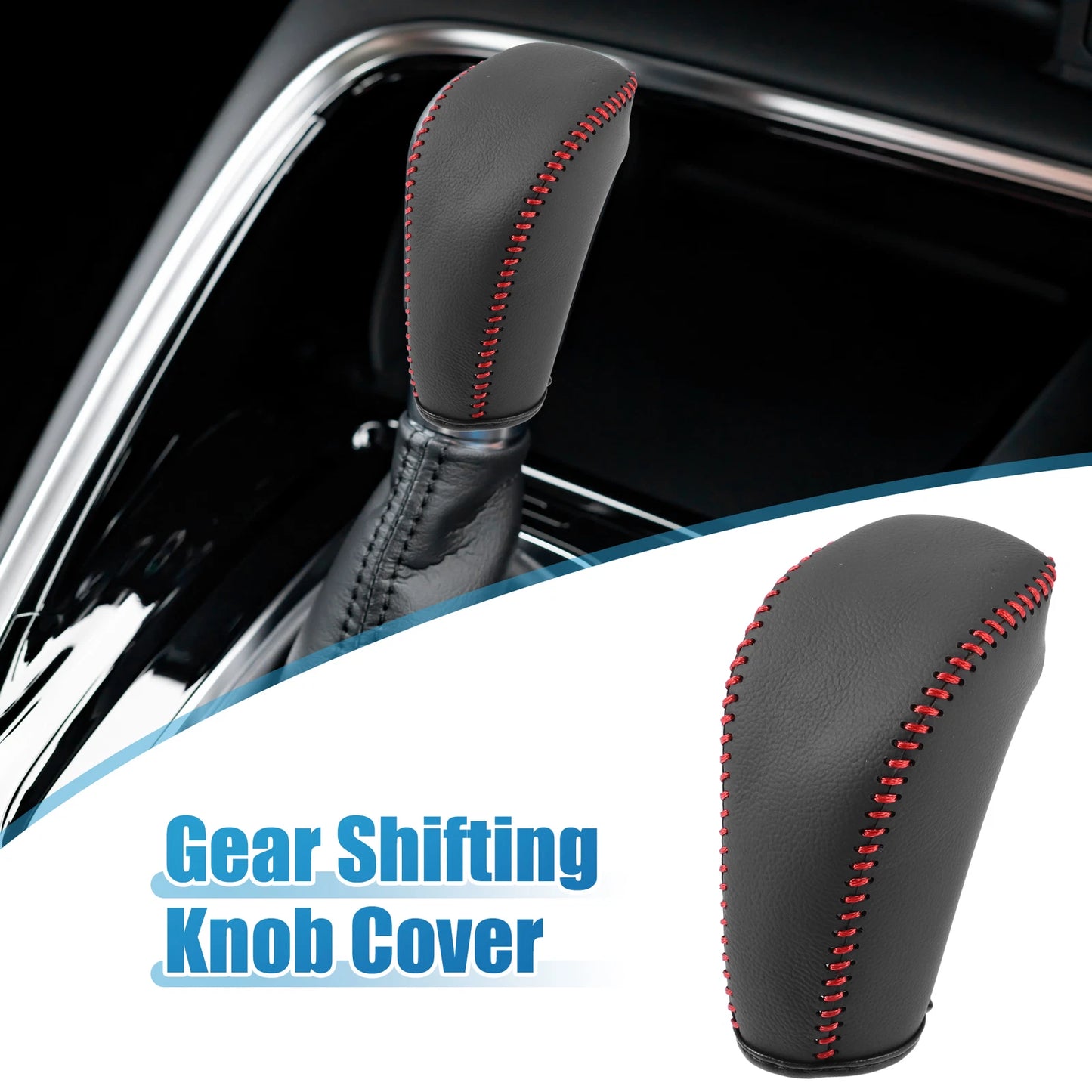 Auto Gear Shifting Knob Cover Trim for Hyundai IX25 (2016–2017) Black Red