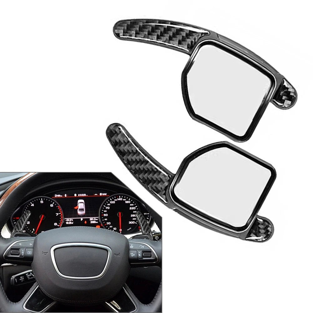 4X Carbon Fiber Style Interior Door Handle Trim for Audi A3 S3 (2014–2018)