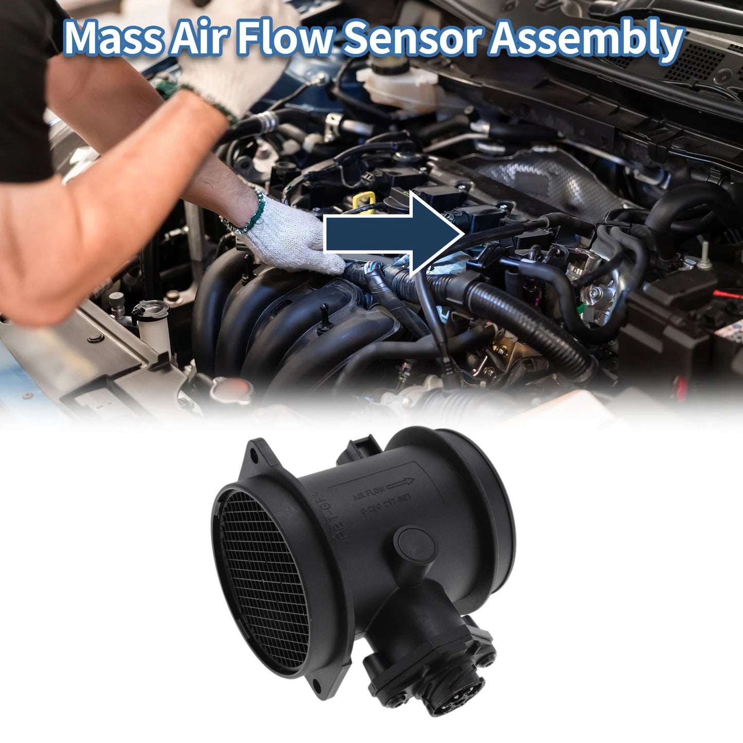 Mass Air Flow Sensor Assembly No.A000094074880 for Mercedes-Benz W203 (2000–2007)