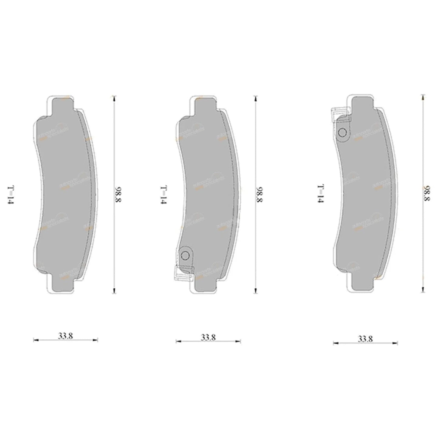 Rear Disc Brake Pads Set for Nissan Exa KCN13 1.6L 1.8L (1986 - 1991)