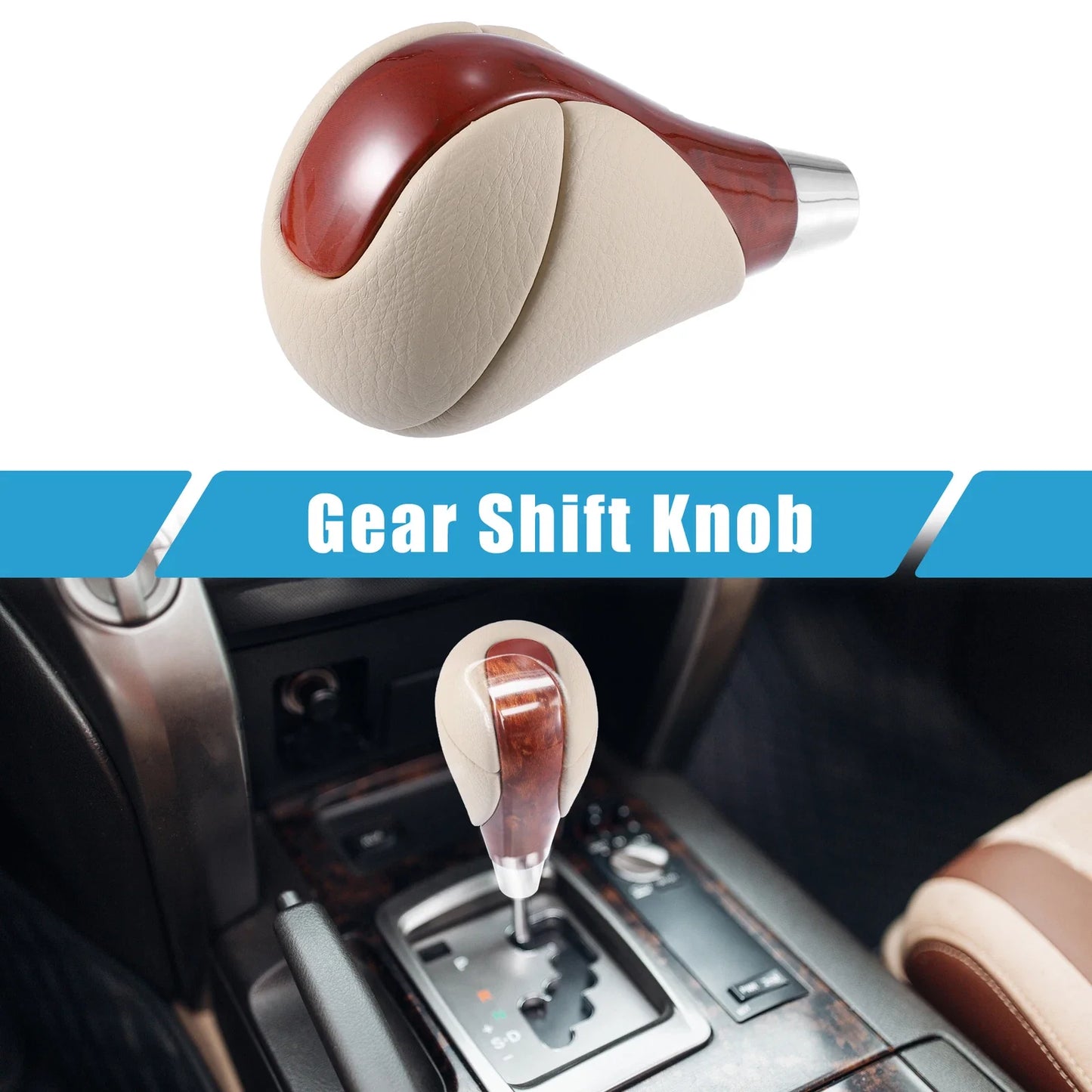 Auto Gear Stick Shift Knob for Lexus - Brown Beige