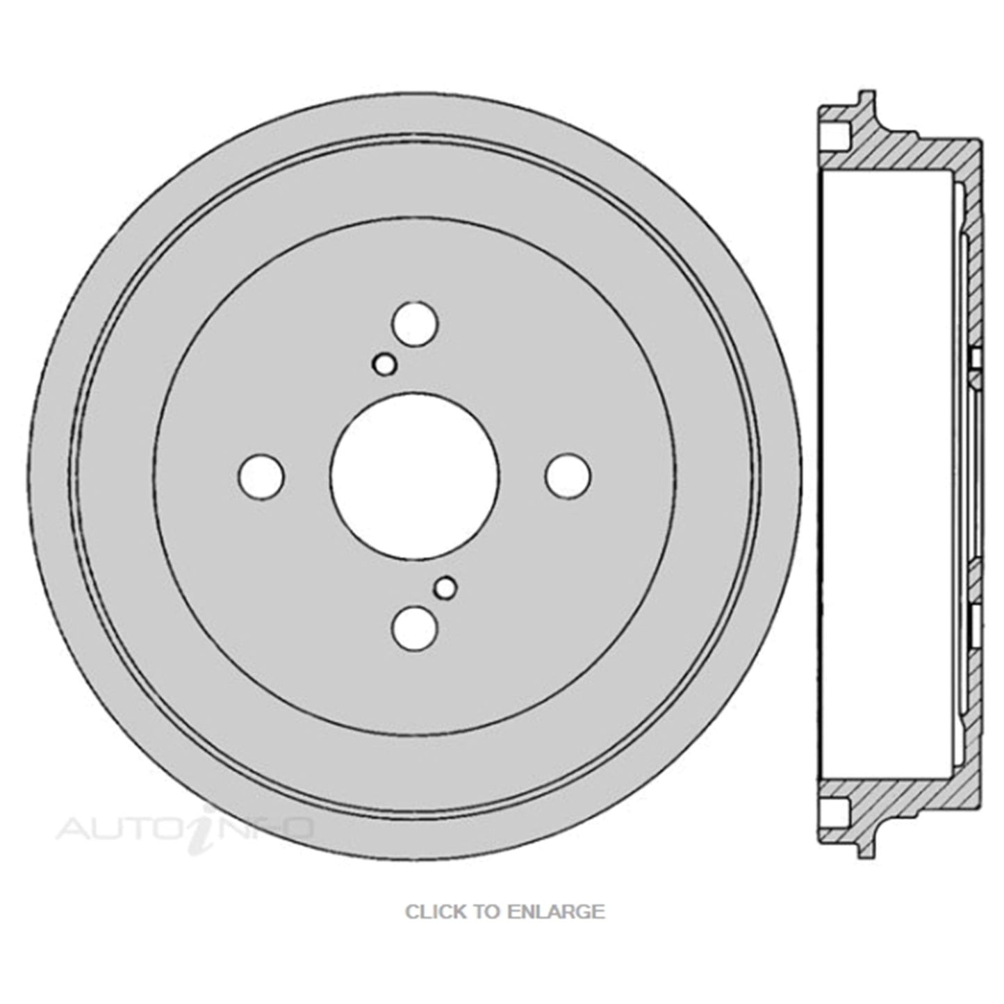 2 Rear Drum Brake Assemblies for Toyota Yaris (2005–2019)