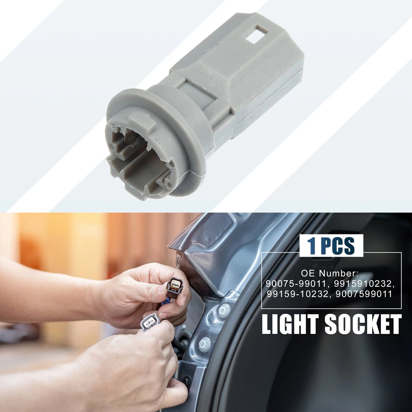 License Plate Marker Light Bulb Socket 90075-99011 for Toyota Prius (2004–2011)
