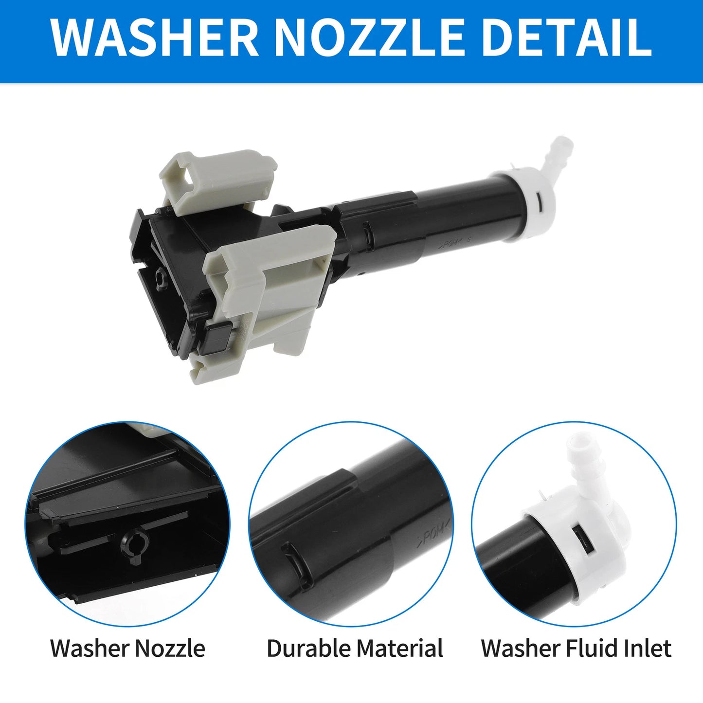 Front Driver Side Headlight Washer Nozzle for Mazda 6 (2012–2018) No.GHR45182Y