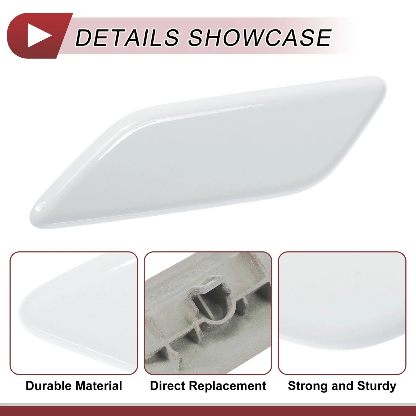 Front Left Washer Nozzle Cover for Honda CR-V 2015-2017 - White 1 x Cap