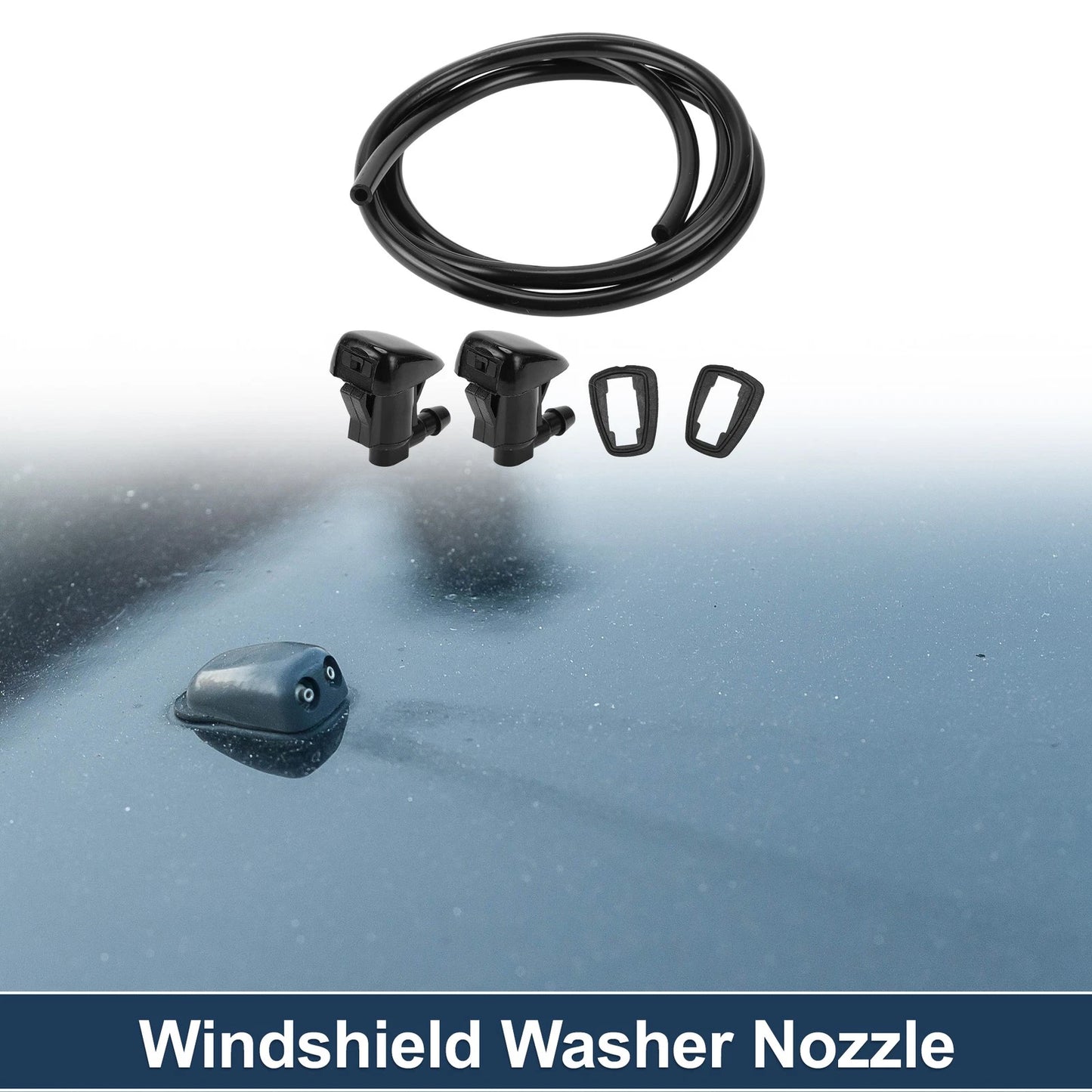 Set of 1 Windshield Washer Nozzle with Gasket for Chevy (No. 55372143AB)