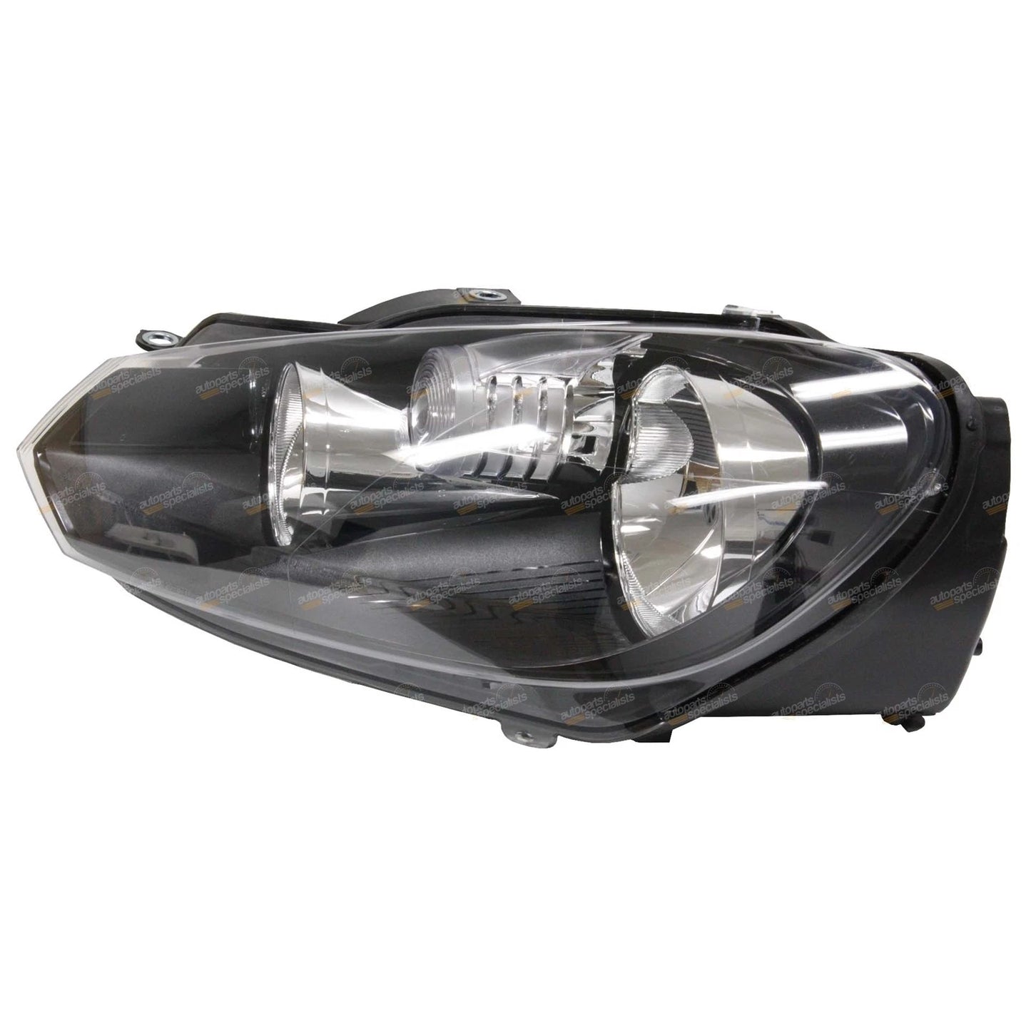 LH Black Headlight for VW Golf Mk6 (2008–2012)