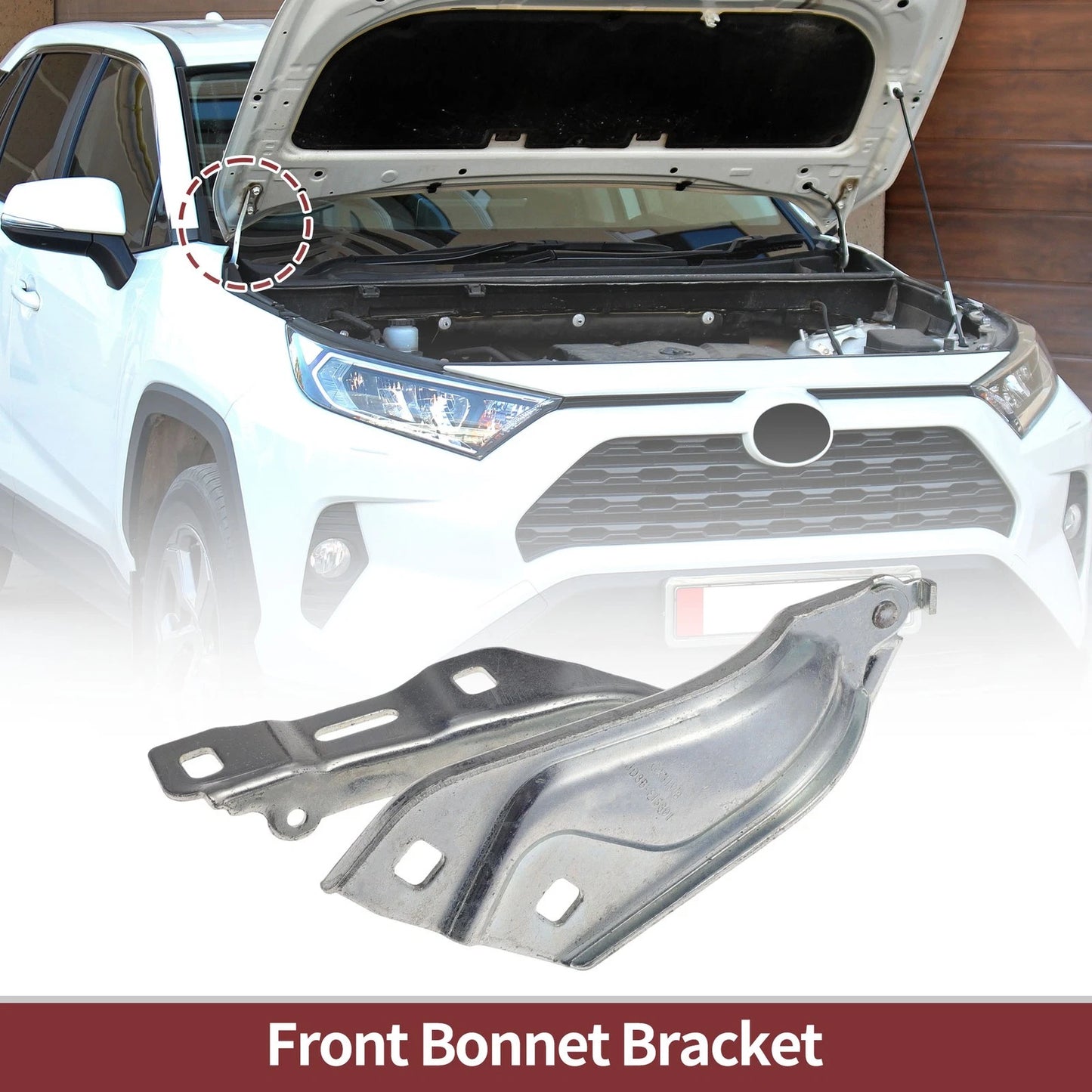 Hood Hinge for Ford Escort (2019) Left Side, Part Number: 1 pcs