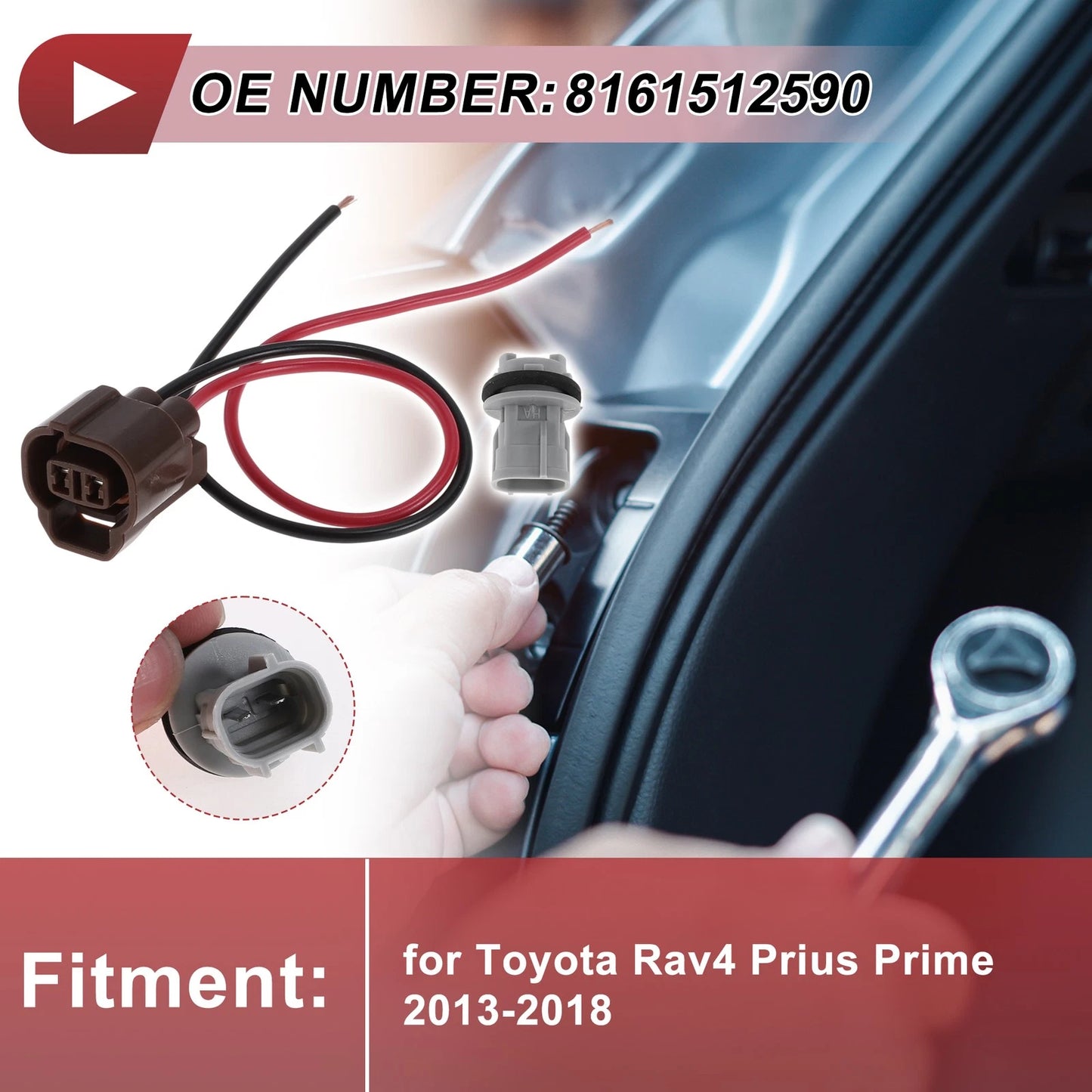 Backup Light Socket Wiring Harness for Toyota RAV4 Prius Prime (2016–2023)