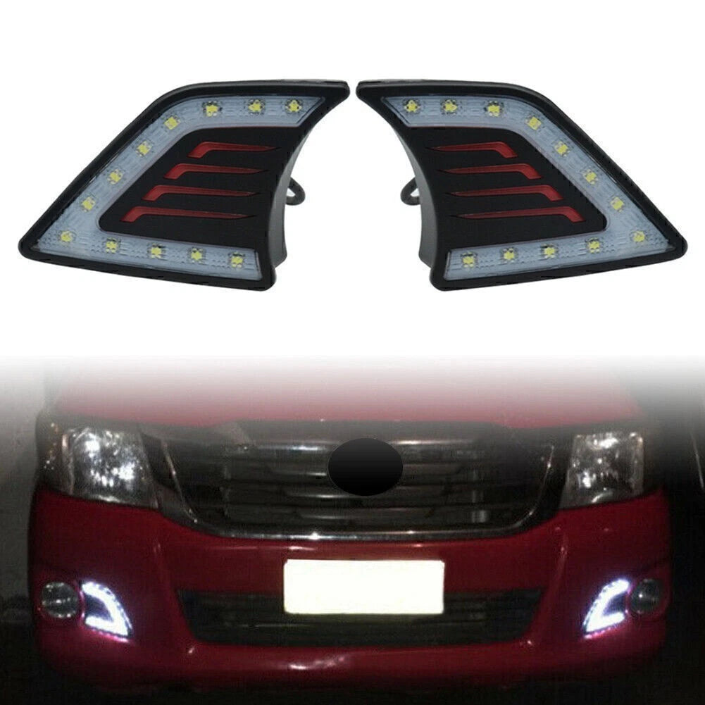 2X LED Daytime Running Lights DRL for Toyota Hilux Vigo (2011–2014)