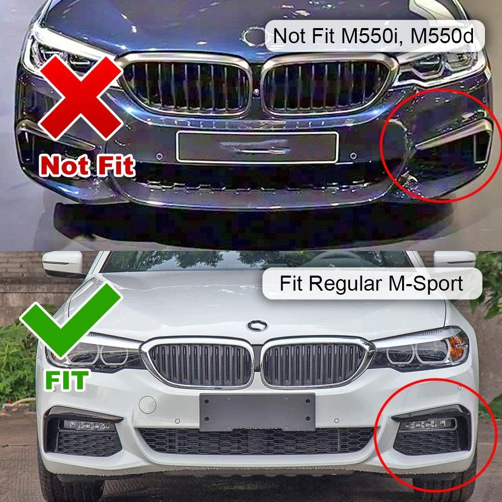 Chrome Front Bumper Fog Lamp Light Cover for BMW 5 Series G30 G31 (2016–2020)