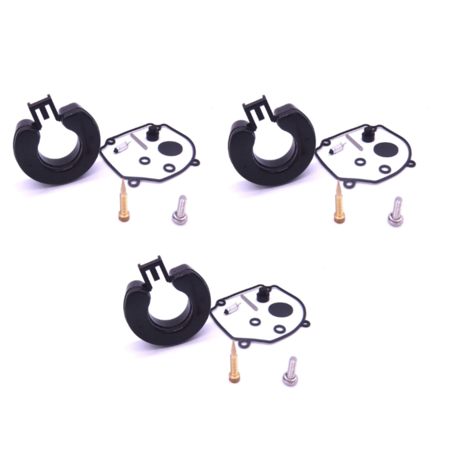 Set of 3 Carburetor Repair Kits for Yamaha Outboard 2T (75-90HP)