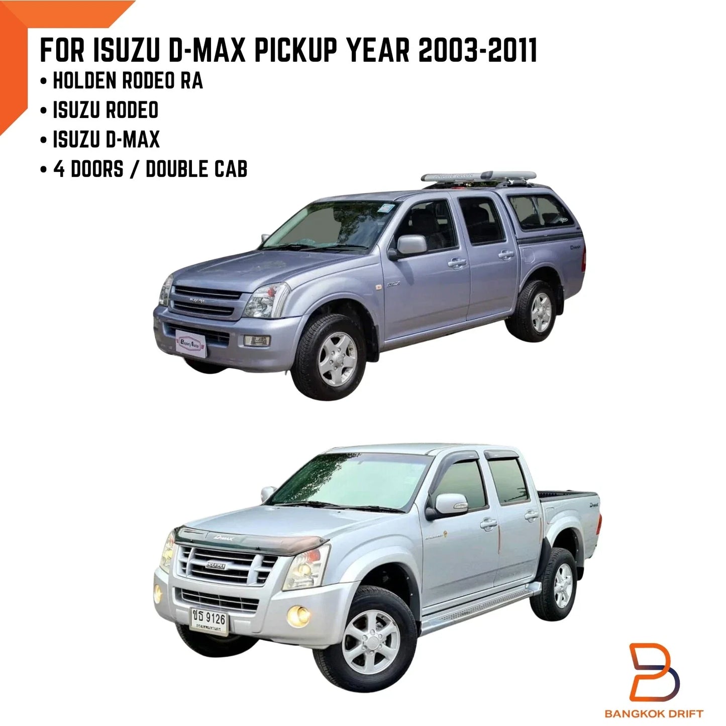 Weather Shield Window Visor Rain Guard for Holden Rodeo Isuzu D-Max (03-11)
