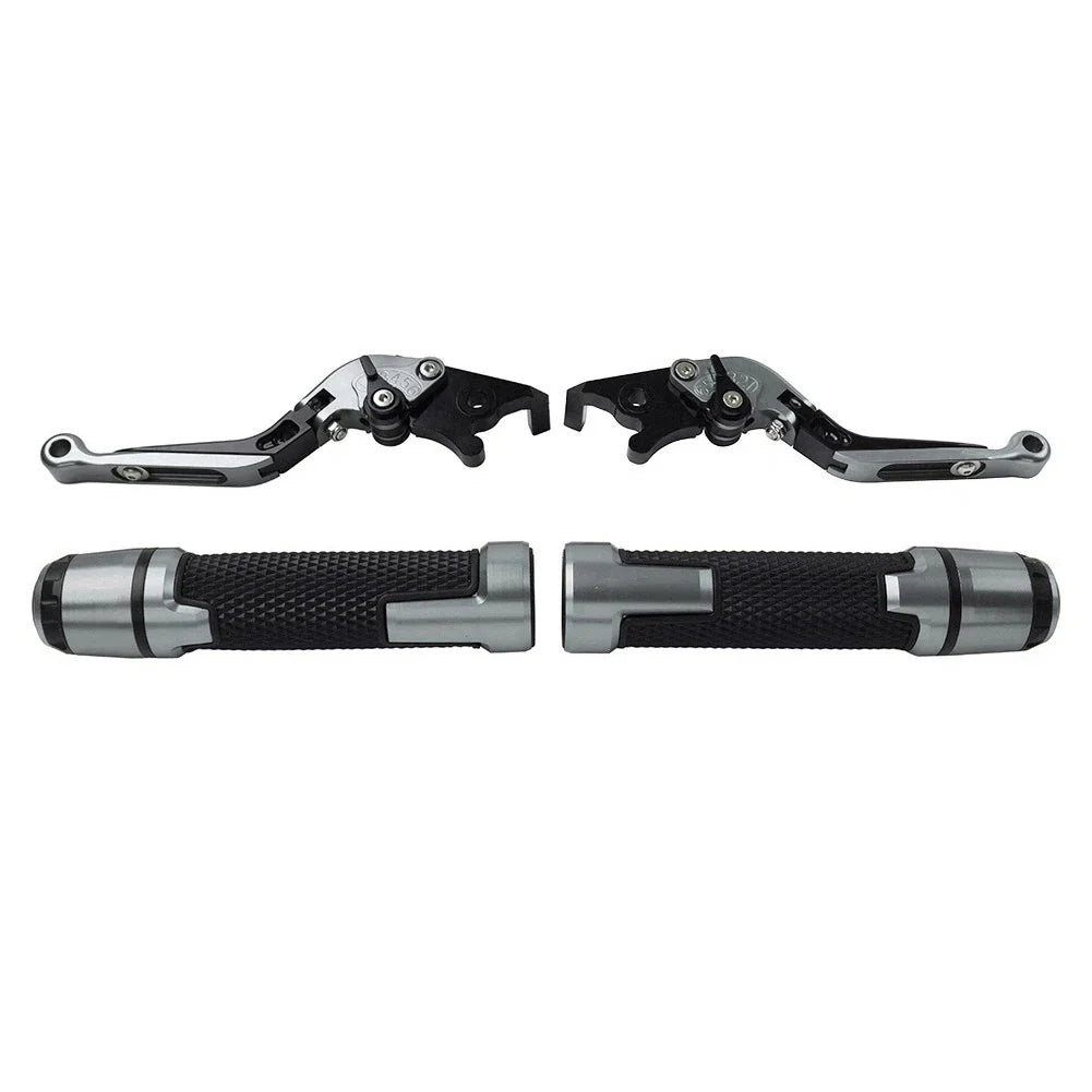 Folding Extendable Brake Clutch Levers & Handlebar Grips for Suzuki GSR750