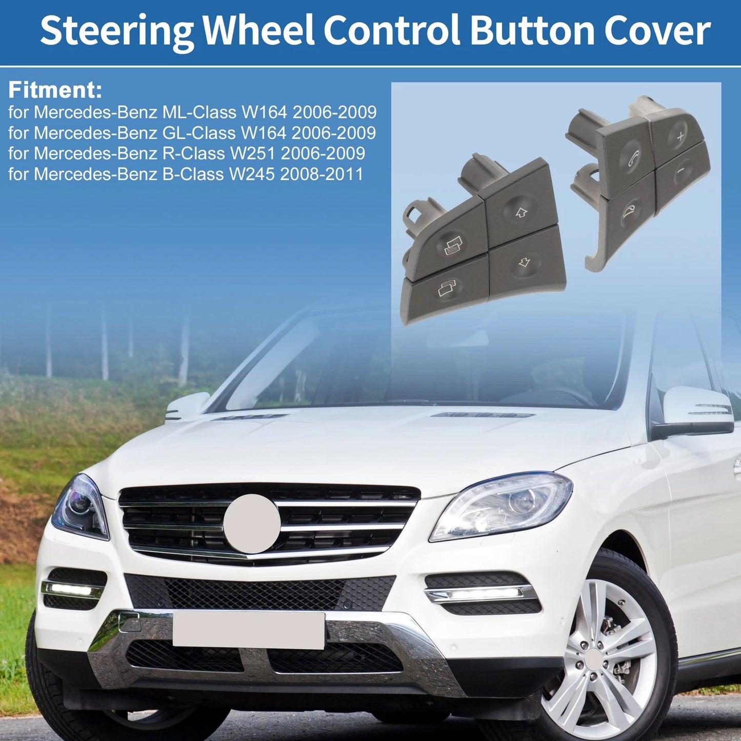 Steering Wheel Buttons Set of 8 for Mercedes-Benz (No. 1648207910)