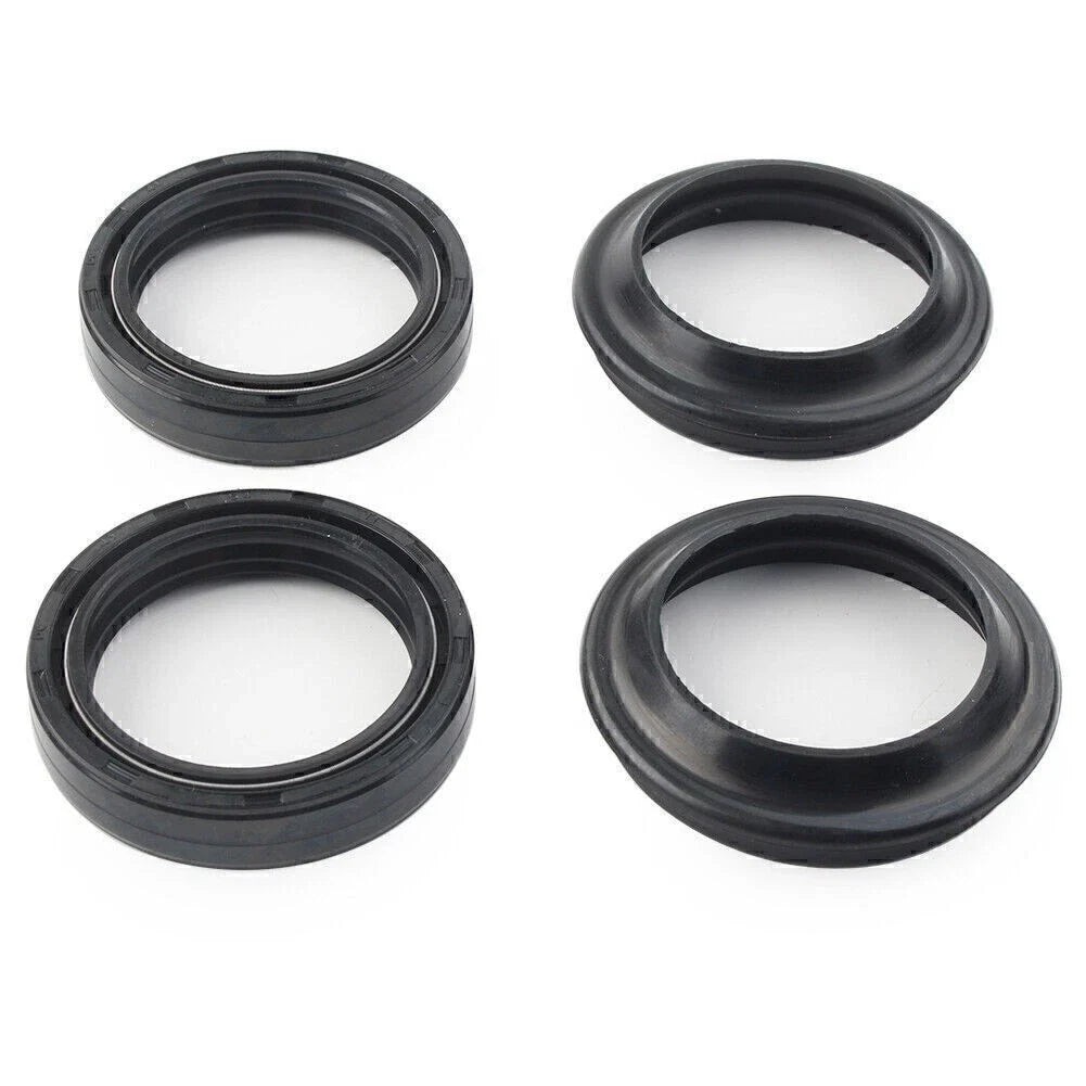4 x Black Oil Seals Dust Seals for Front Fork Damper Shock Absorber (All Years)