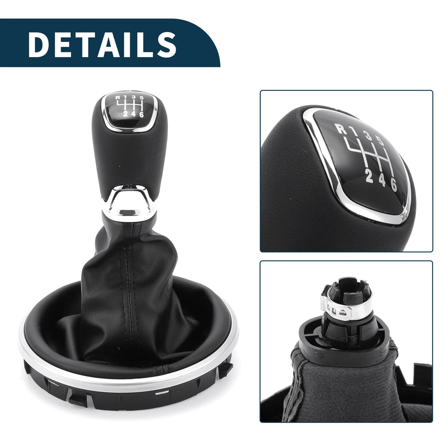 6 Speed Manual Gear Shift Knob with Cover for Skoda Fabia II (2007–2014)