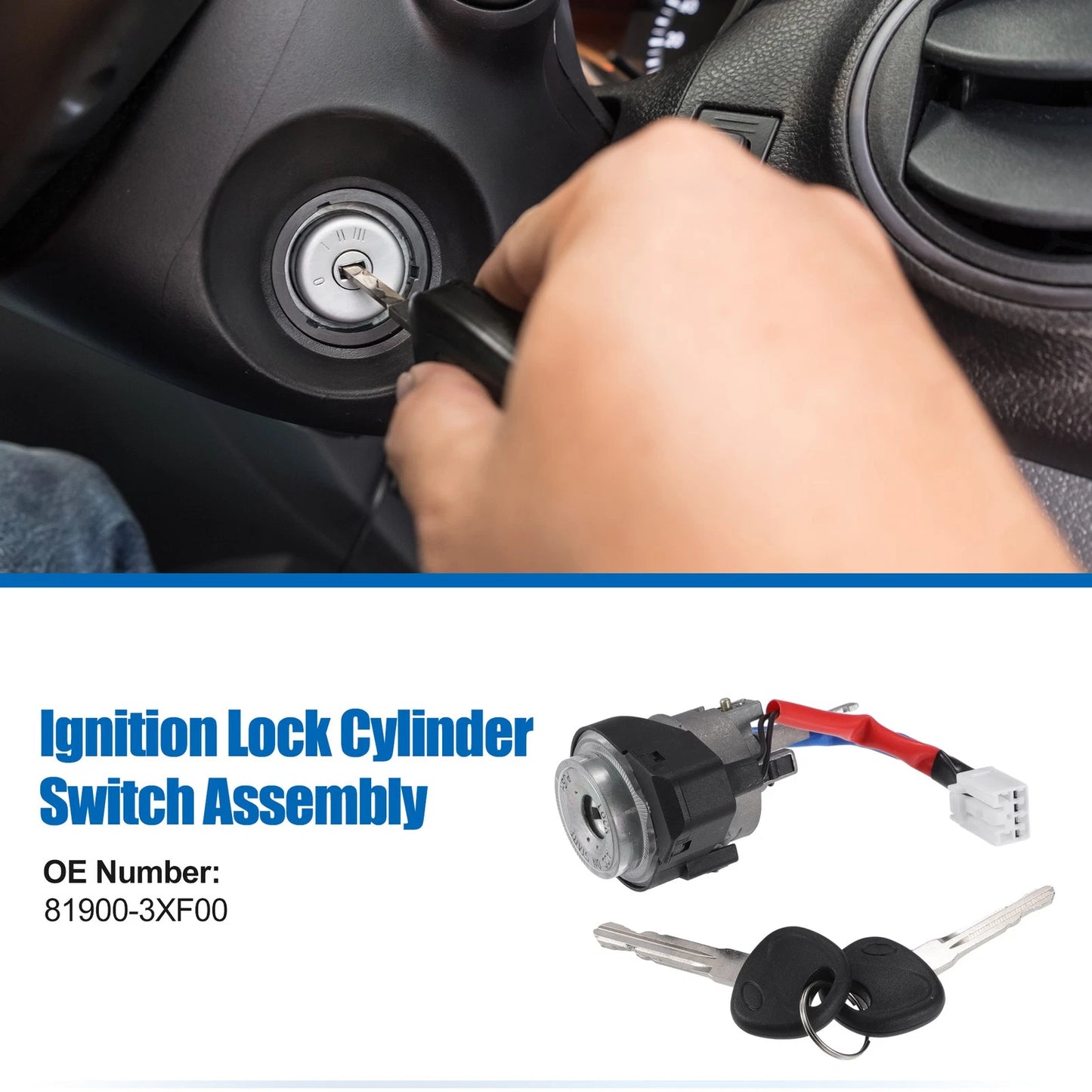 Set of 1 Ignition Lock Cylinder Switch for Hyundai Elantra (2011–2016) No. 81900-3XF00