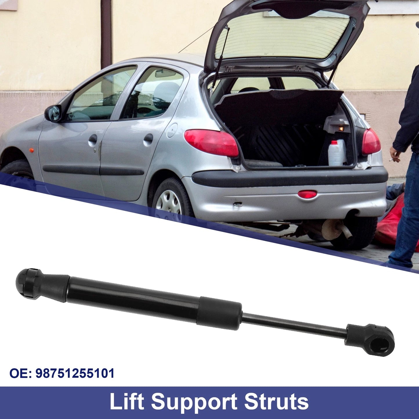 Set of 2 Rear Hatch Lift Support Struts No. 98751255101 for Porsche Boxster (987)