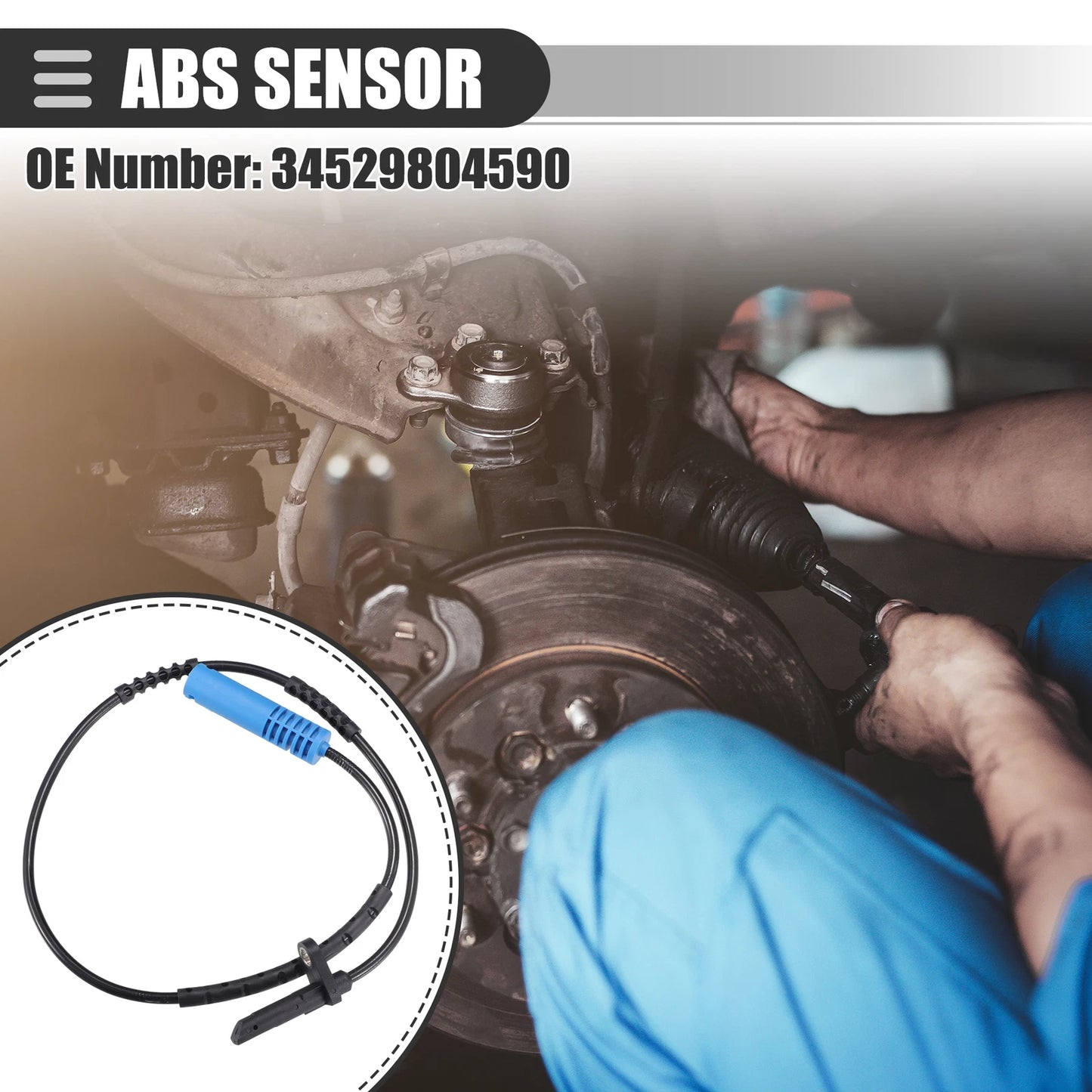 Rear ABS Wheel Speed Sensor for Mini Cooper Countryman (2011–2016) No.34529804590