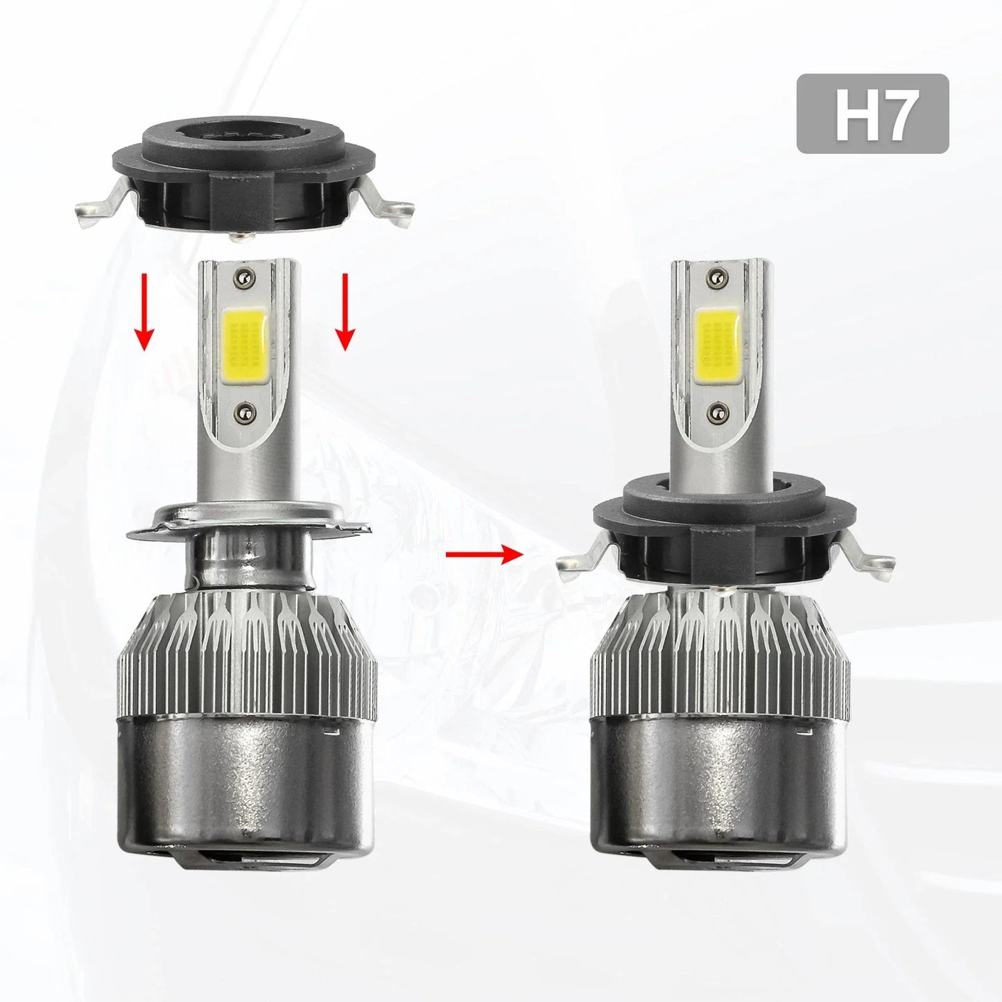 H7 LED Headlight Adapter Bases for Mercedes-Benz C Series (2010-2016)