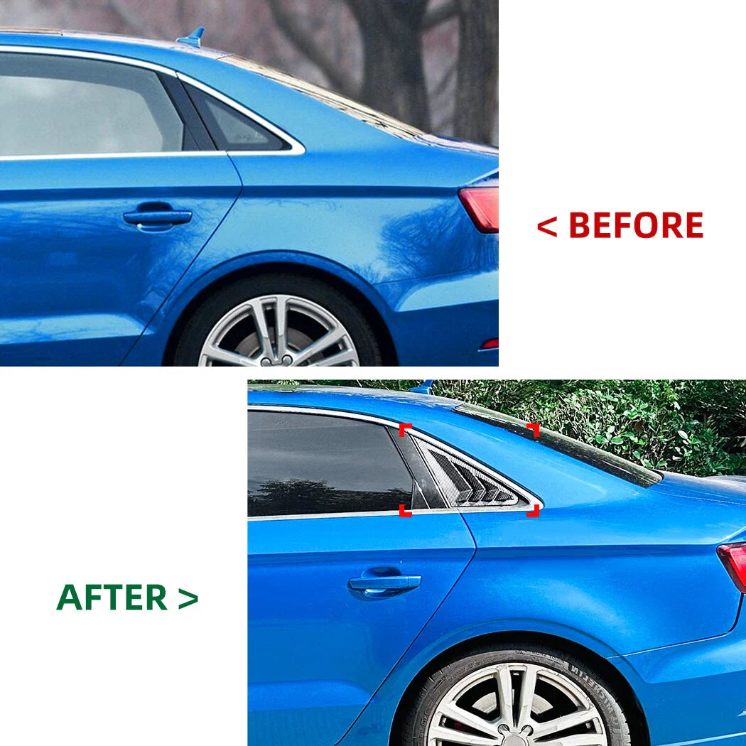 Rear Side Window Quarter Shutter Cover Trim for Audi A3 S3 (2014–2020)
