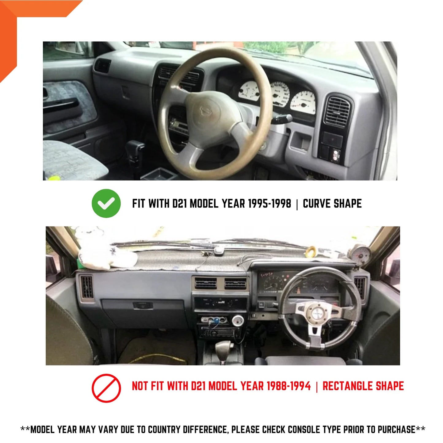 Dash Mat Carpet Cover for Nissan Navara D21 (1997-2001)