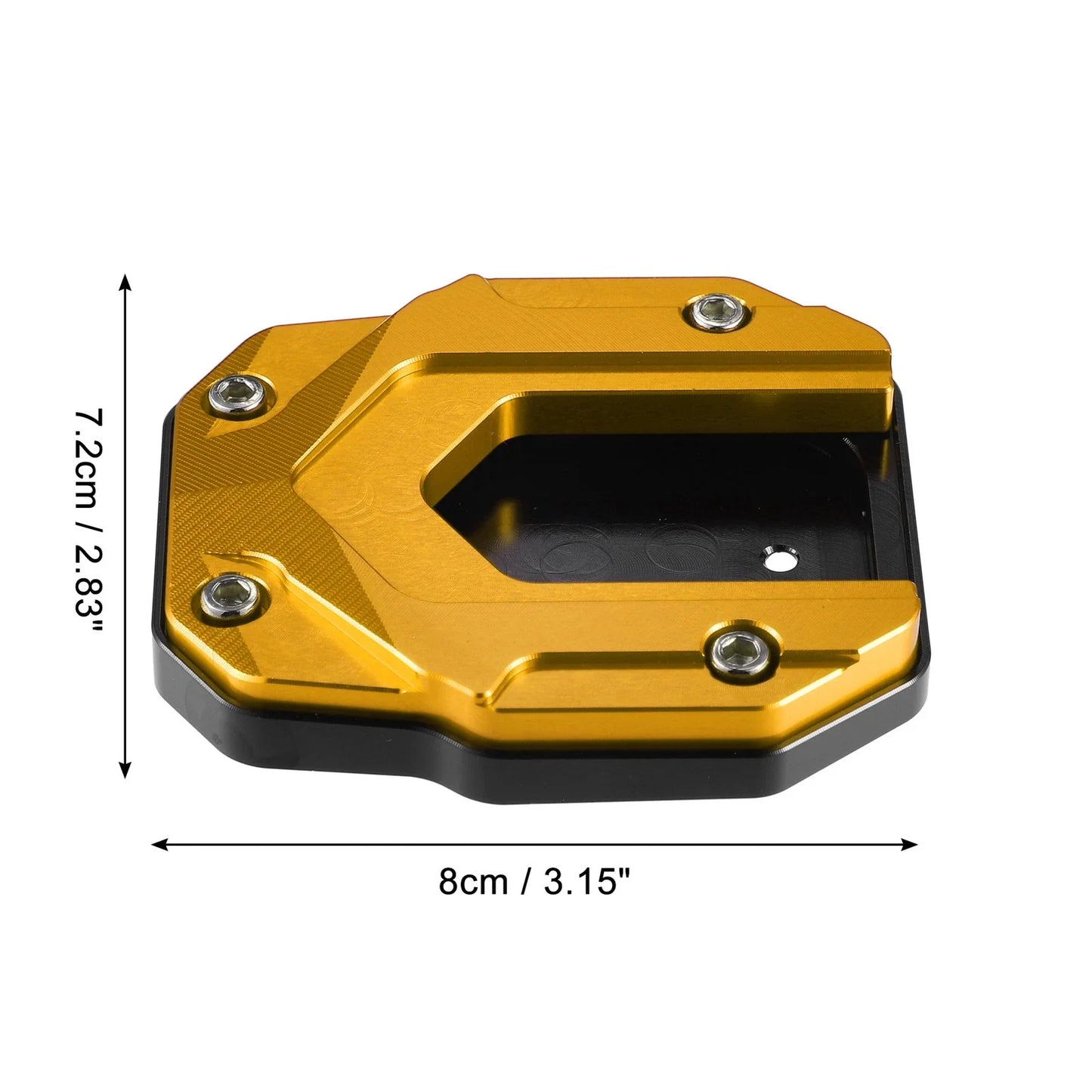 1 Set Aluminum Alloy Kickstand Plate Pad for BMW with Wrench Gold