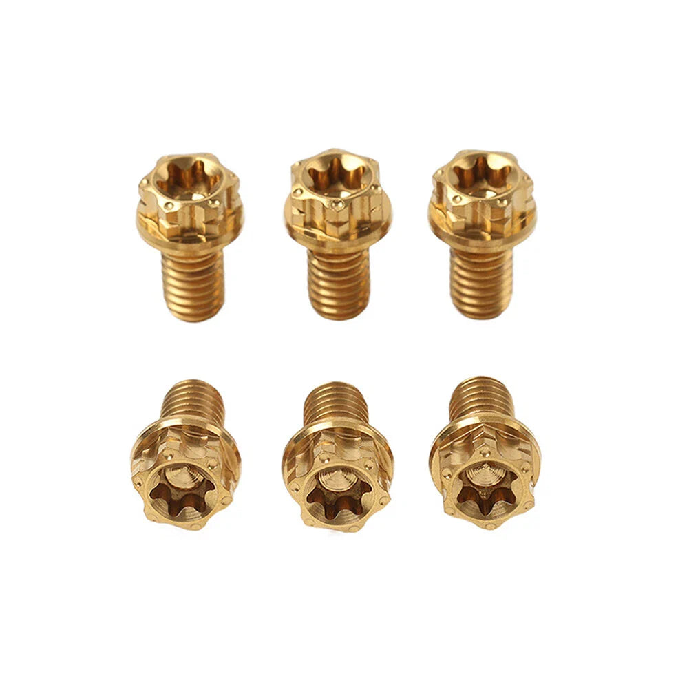 6pcs M8x35mm Titanium Torx Head Flange Screws for Motorcycle Bike