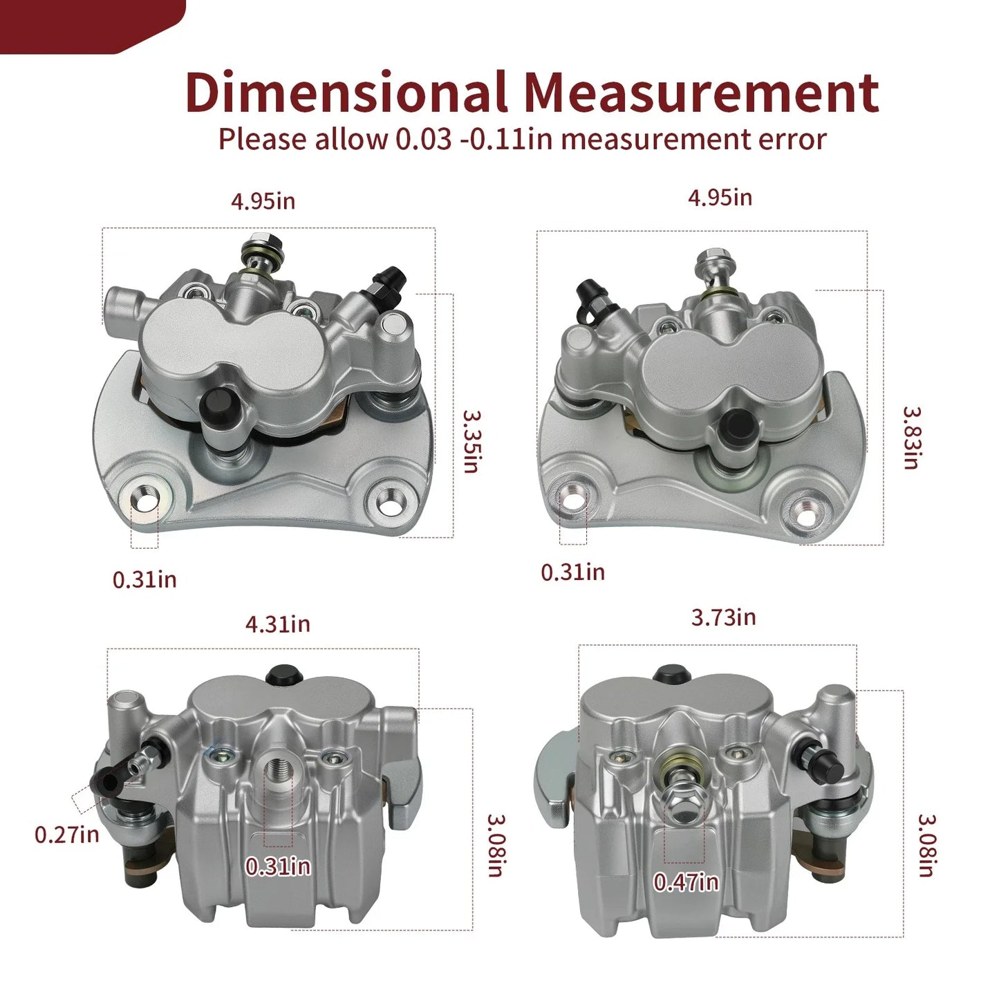 2 x Front Brake Calipers for Can-Am Commander 800 1000 Maverick (2006–2014)