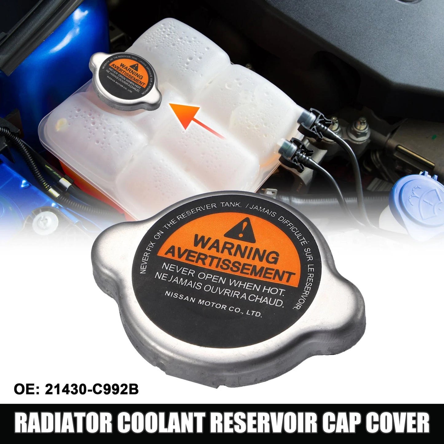 Radiator Coolant Reservoir Cap 21430-C992B for Nissan Infiniti