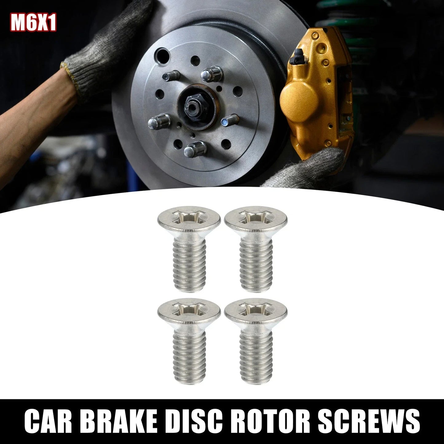 4 x Brake Disc Rotor Screws Bolts Kit for Honda Accord Civic (2003-2012)